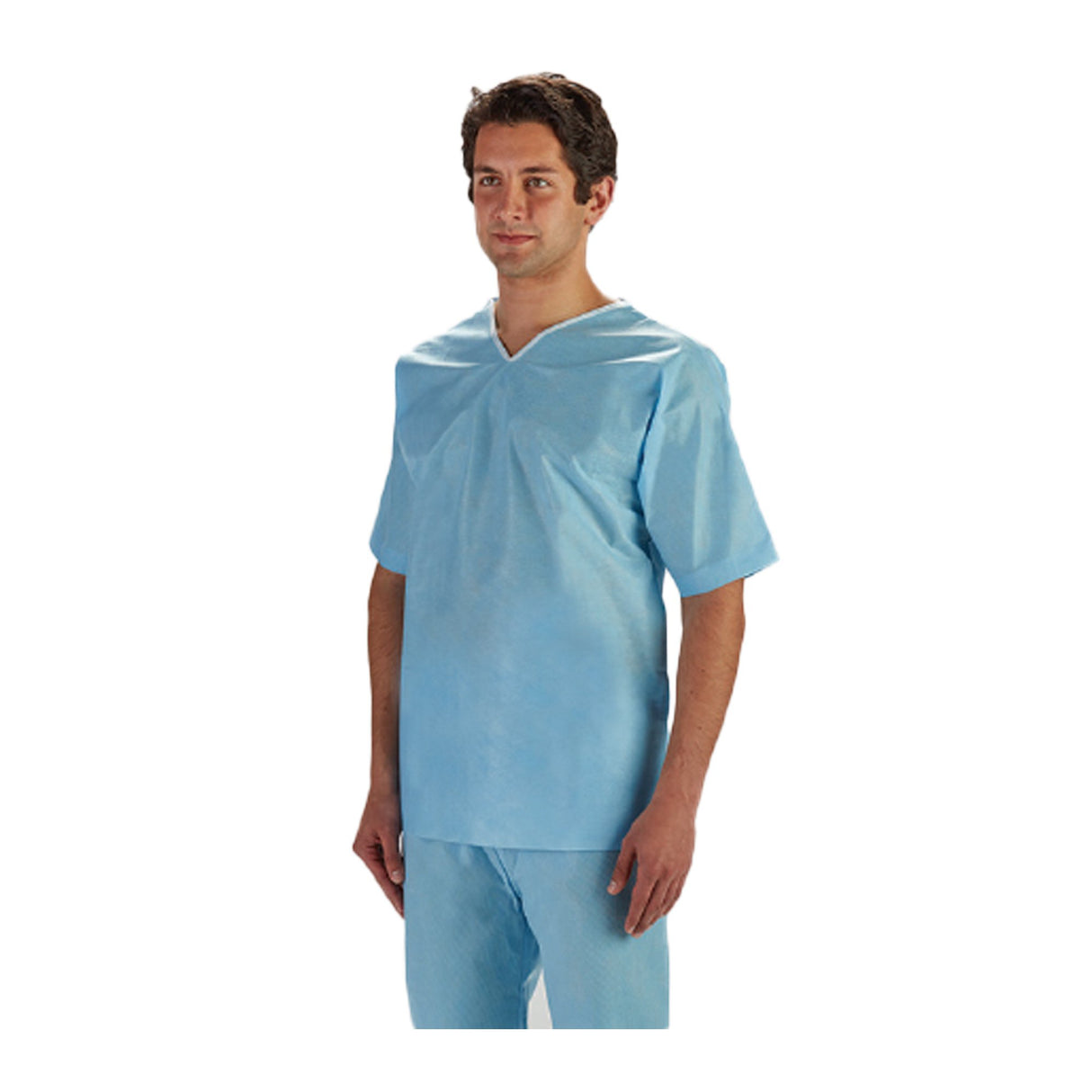 Patient Shirt Large Light Blue Without Pockets Short Sleeve Unisex - BeHope
