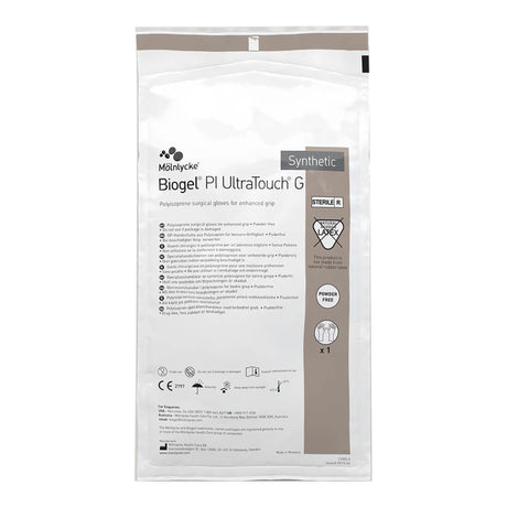 Surgical Glove Biogel® PI UltraTouch™ G Size 7 Sterile Polyisoprene Standard Cuff Length Micro-Textured Straw Chemo Tested - BeHope