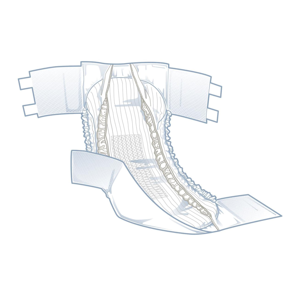 Unisex Adult Incontinence Brief FitRight™ Plus Large Disposable Moderate Absorbency - BeHope