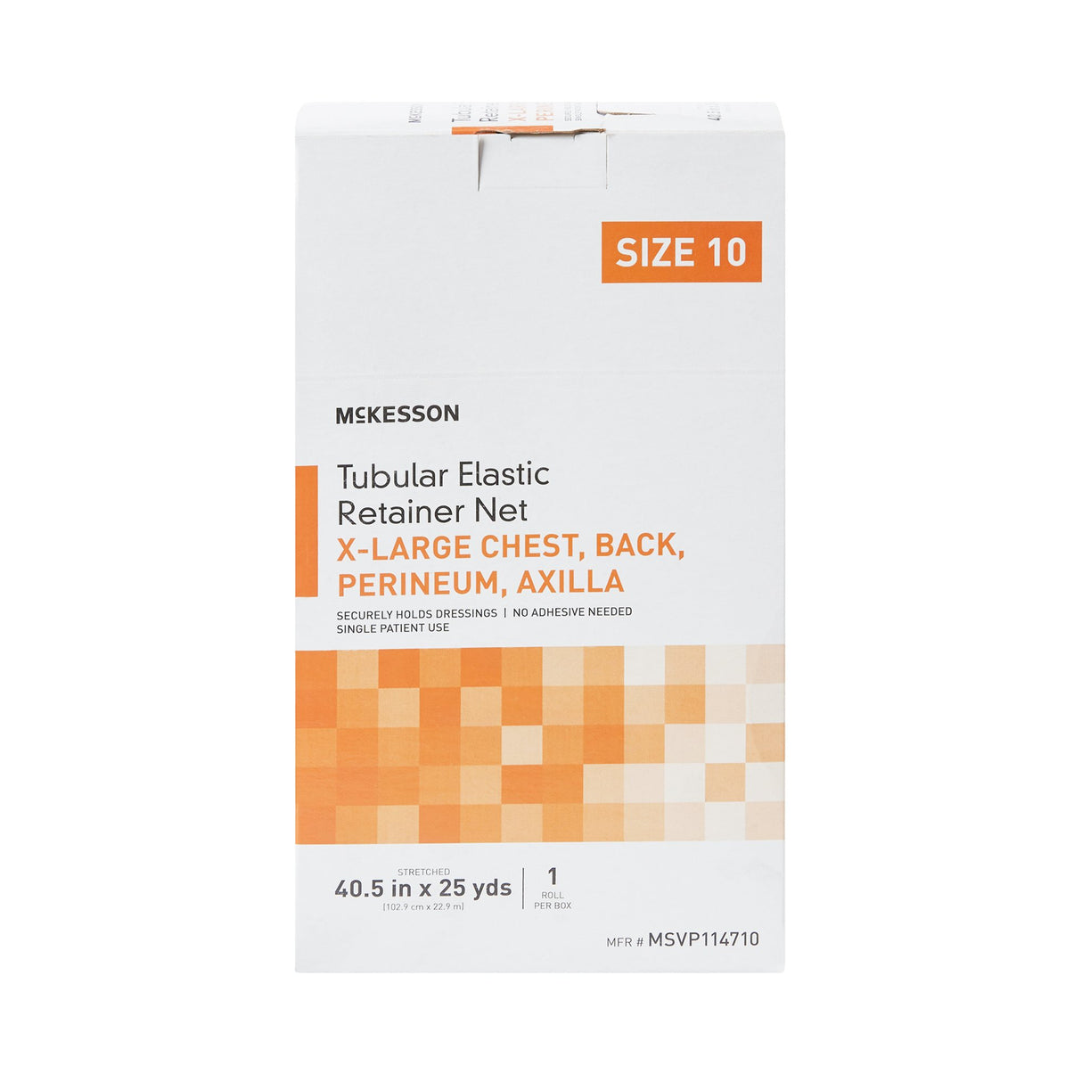 Elastic Net Retainer Dressing McKesson Tubular Elastic 40-1/2 Inch X 25 Yard (102.9 cm X 22.9 m) Size 10 White X-Large Chest / Back / Perineum / Axilla NonSterile - BeHope
