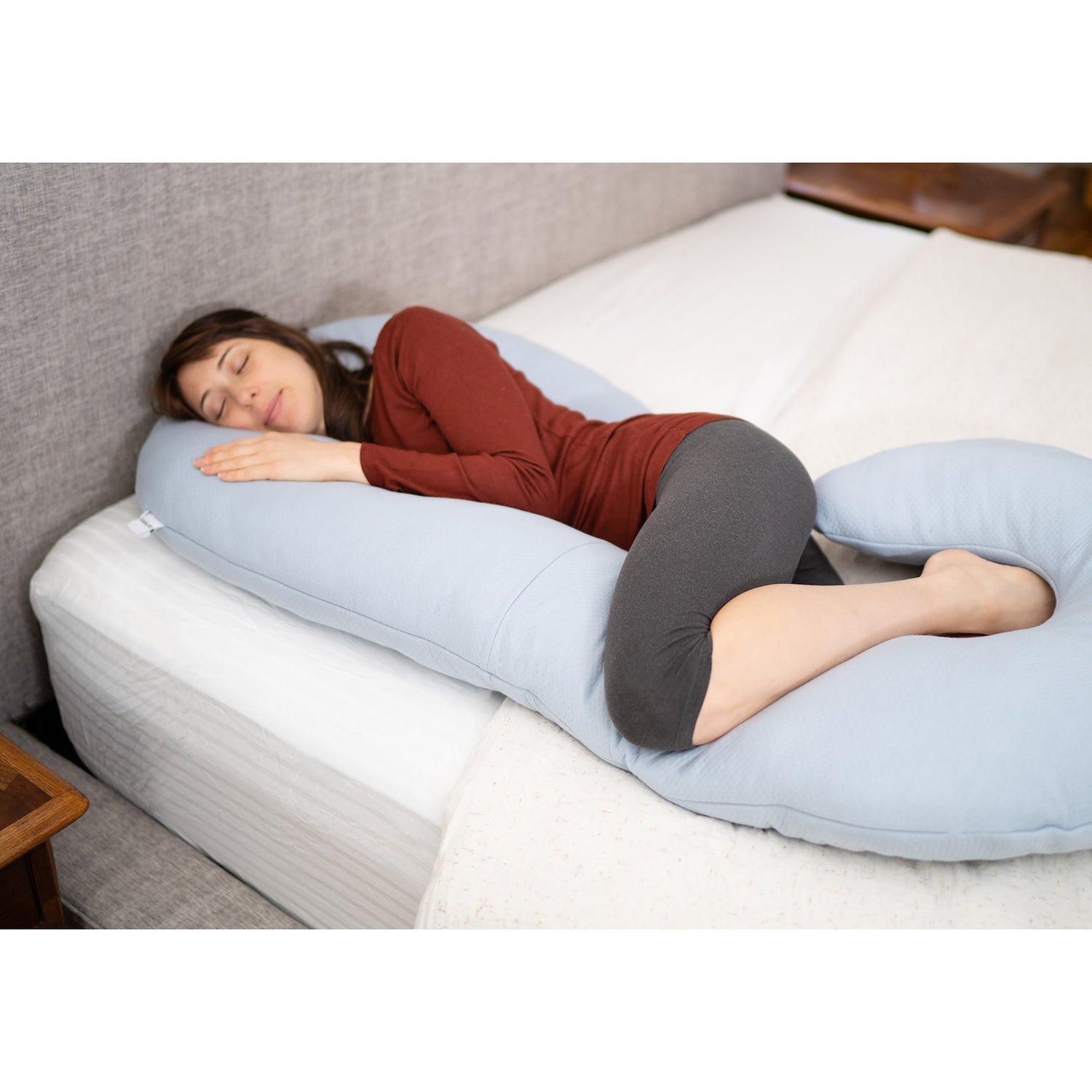 Positioning Pillow Kanjo 57 X 7 X 30 Inch Gray Reusable - BeHope