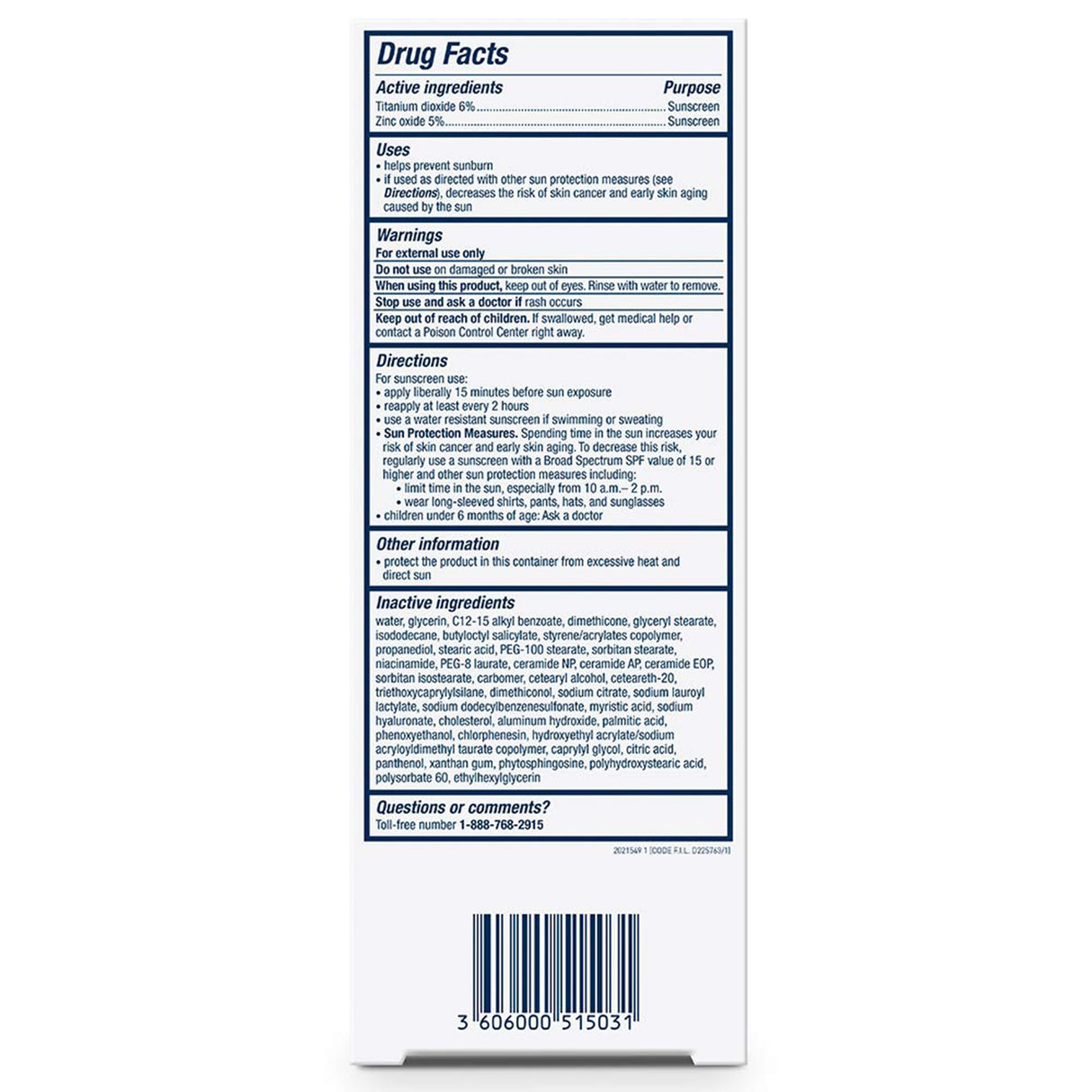 Sunscreen CeraVe® Hydrating Mineral Sunscreen Face SPF 30 Lotion 2.5 oz. Tube - BeHope