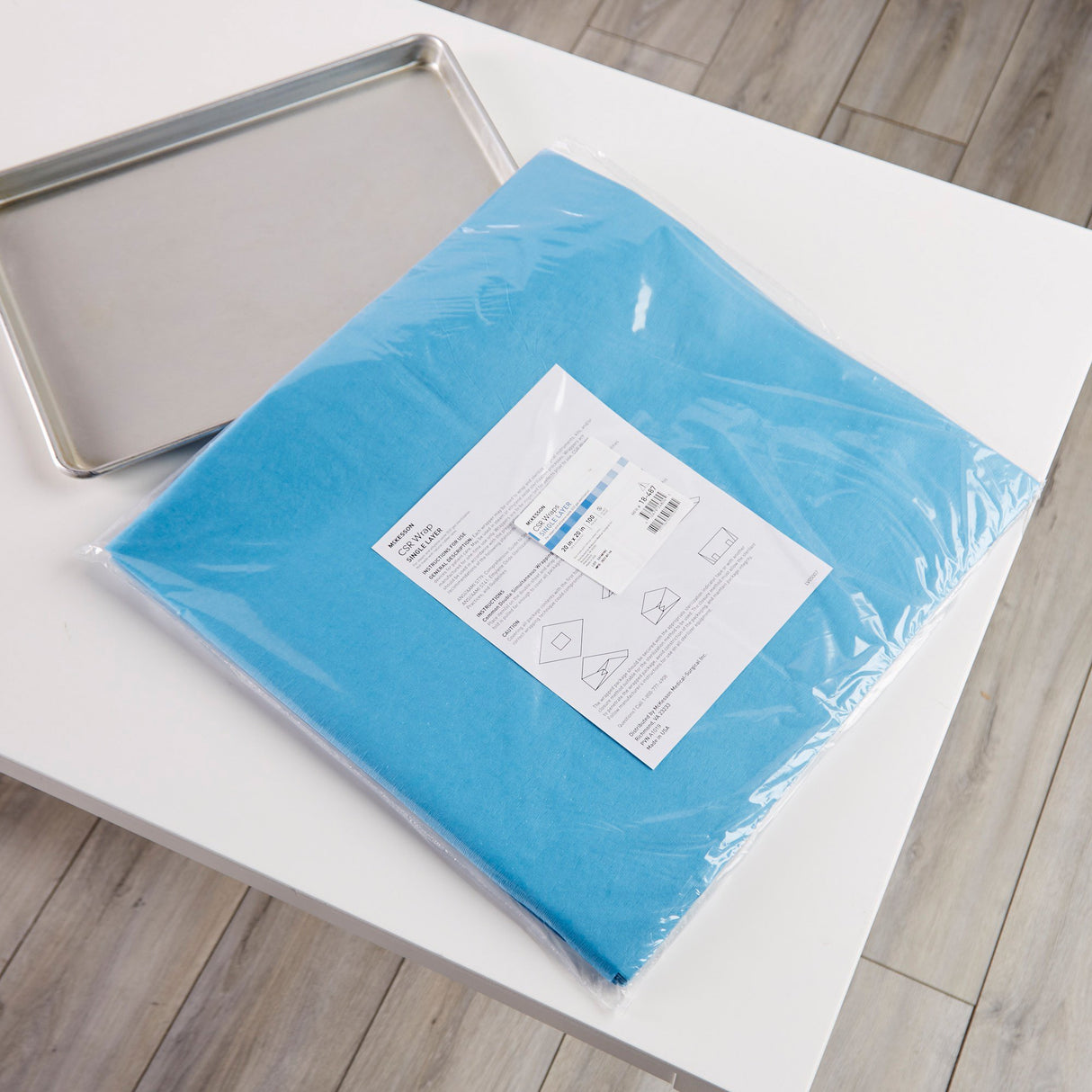 McKesson Sterilization Wrap Blue 20 X 20 Inch Single Layer Cellulose Steam / EO Gas - BeHope