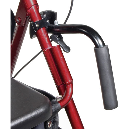 Duet Rollator/transport Chair Burgundy - BeHope