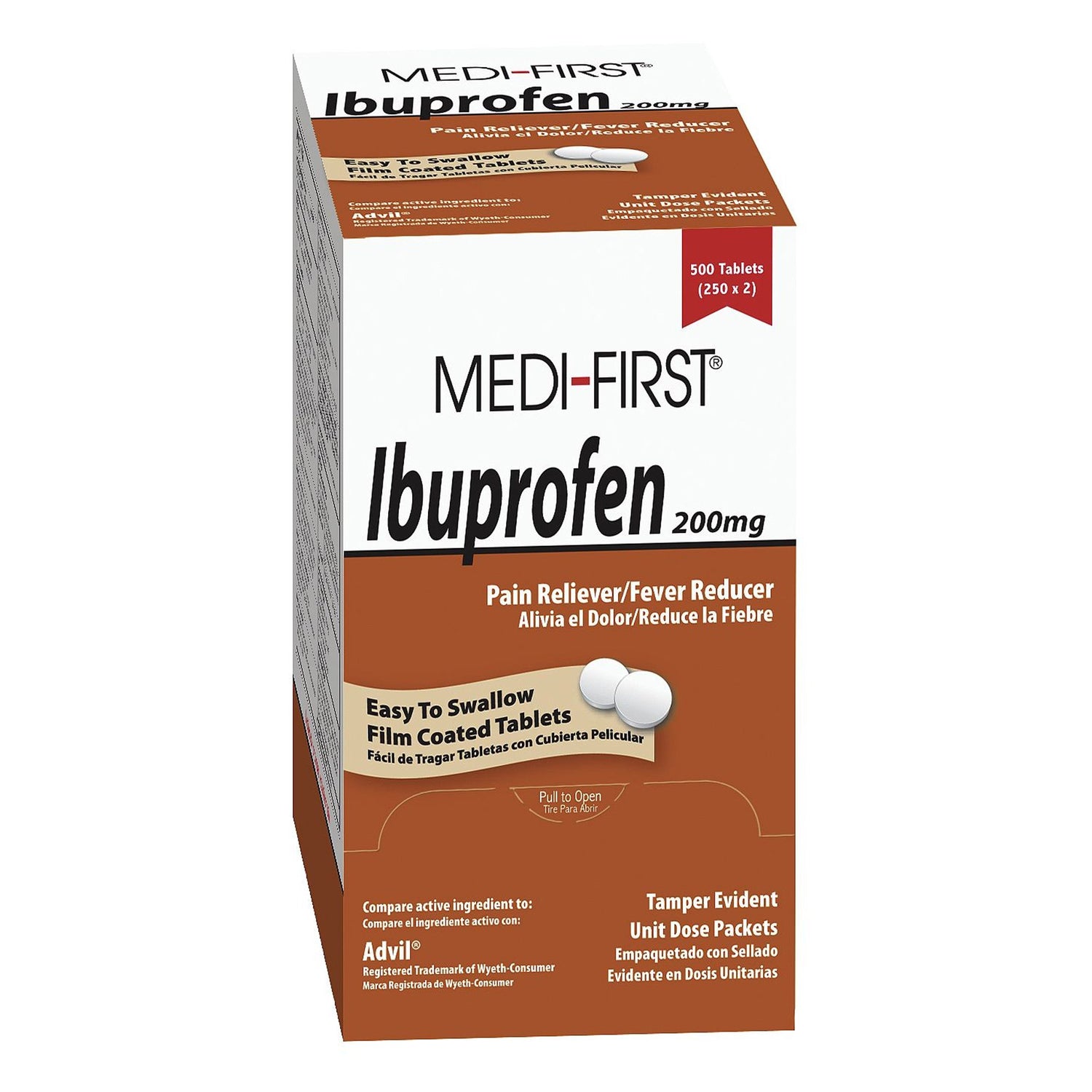 Pain Relief Medi-First® 200 mg Strength Ibuprofen Tablet 250 per Box - BeHope
