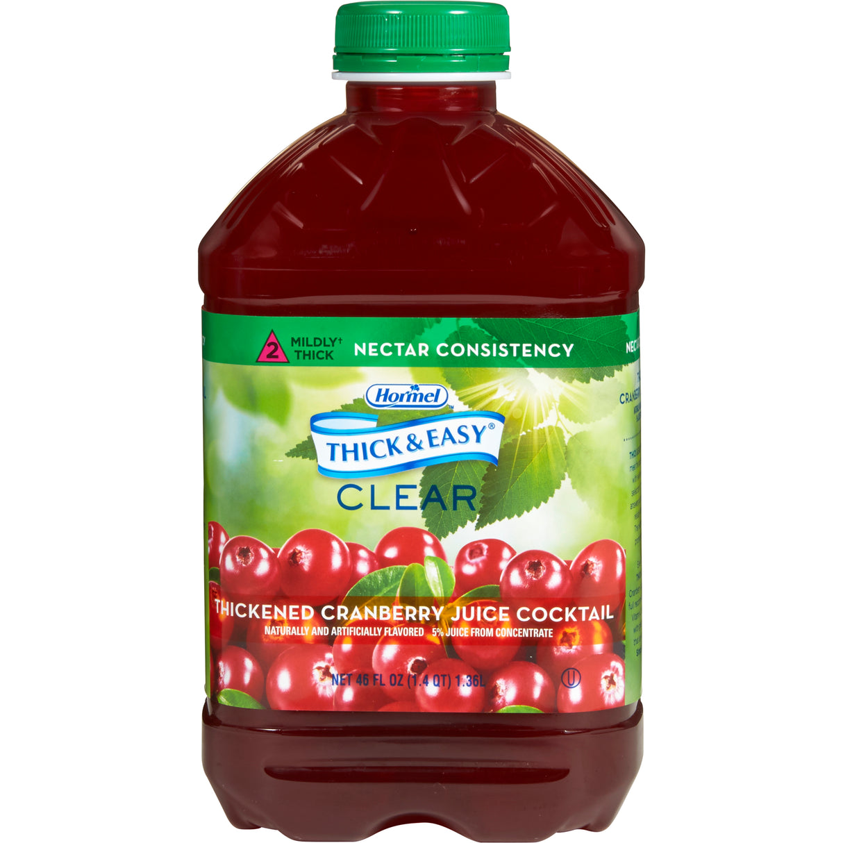 Thickened Beverage Thick & Easy® 46 oz. Bottle Cranberry Juice Cocktail Flavor Liquid IDDSI Level 2 Mildly Thick - BeHope
