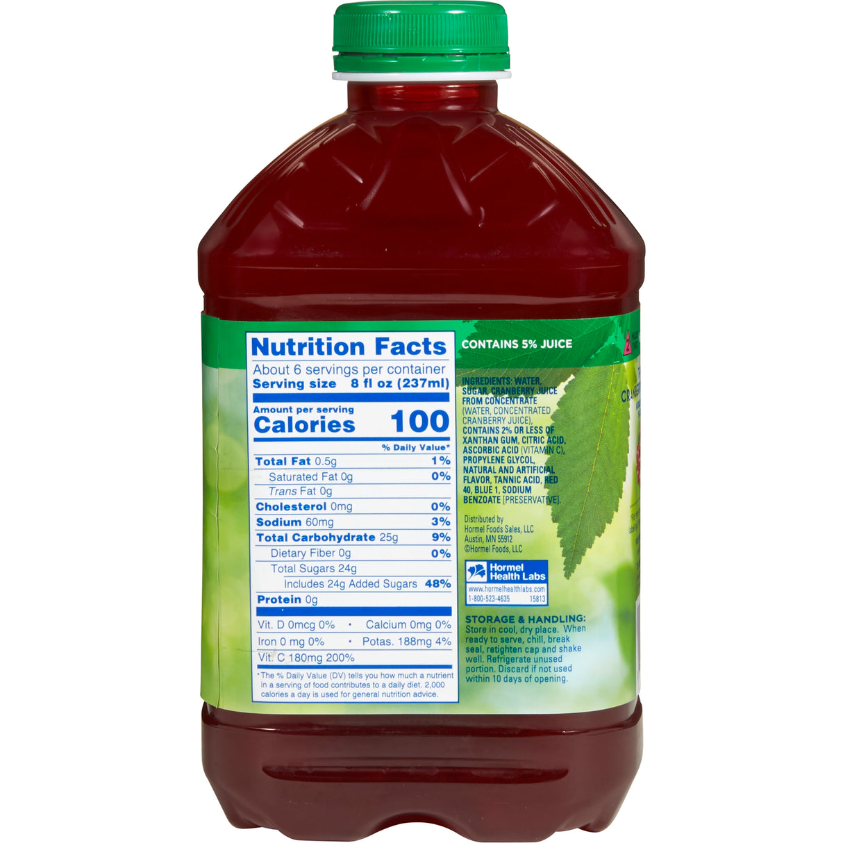 Thickened Beverage Thick & Easy® 46 oz. Bottle Cranberry Juice Cocktail Flavor Liquid IDDSI Level 2 Mildly Thick - BeHope
