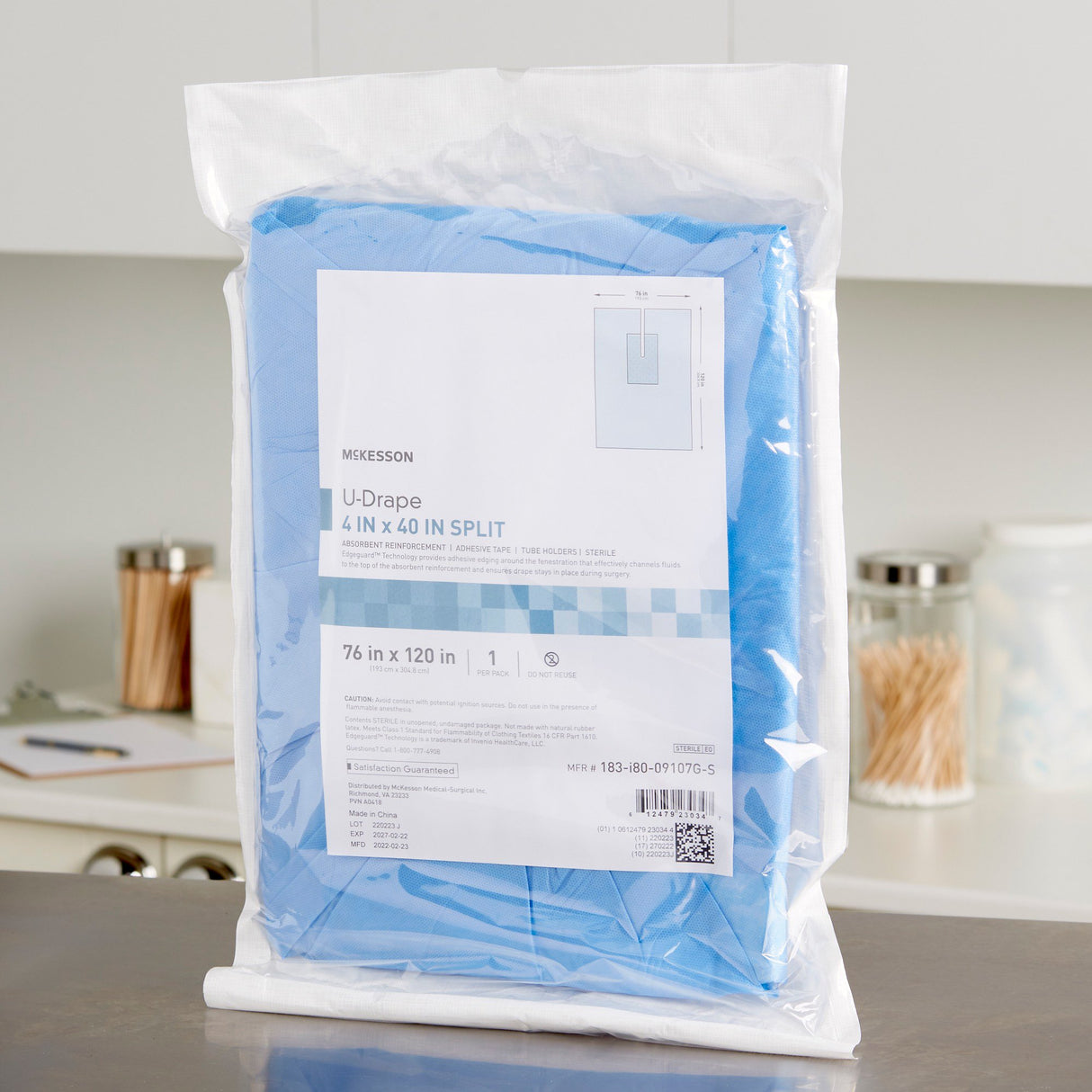 Orthopedic Drape McKesson U-Drape with Split 76 W X 120 L Inch Sterile - BeHope