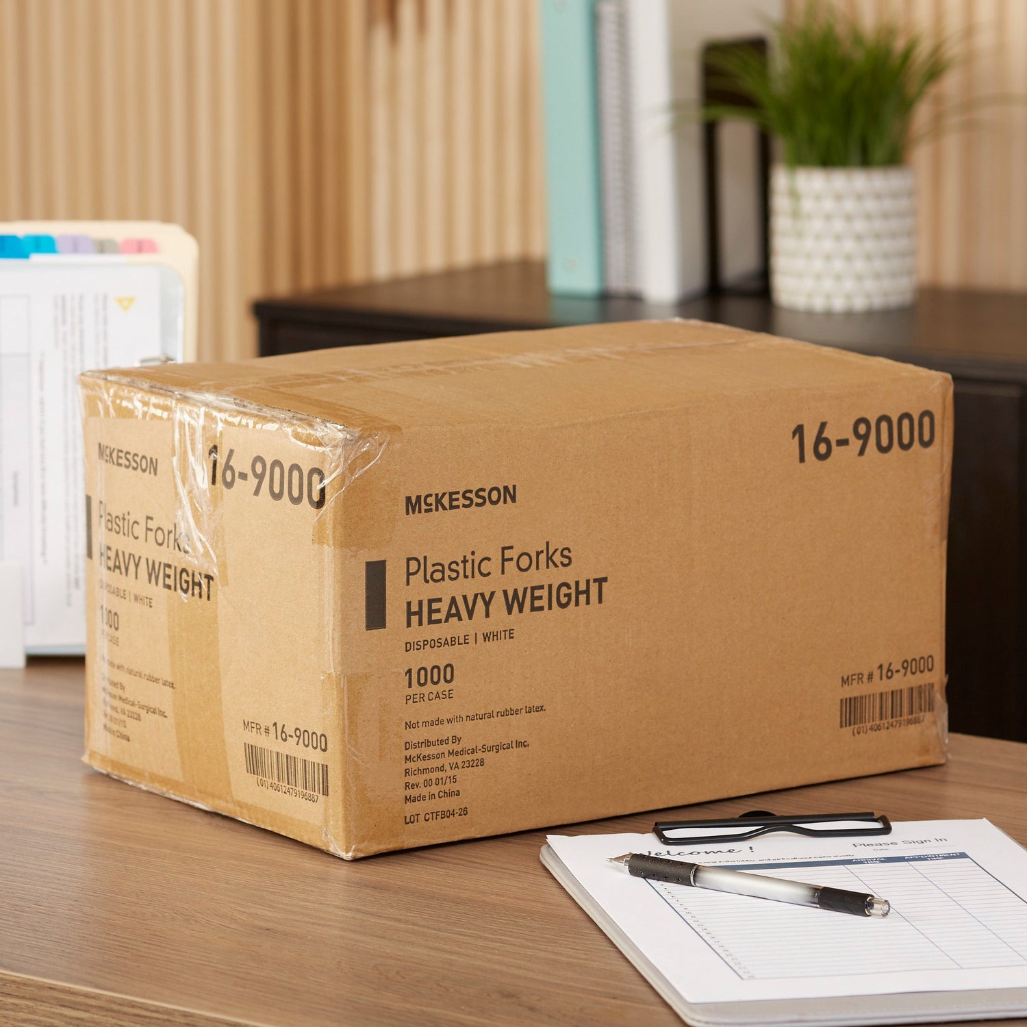 Fork McKesson Heavy Weight White Polypropylene - BeHope