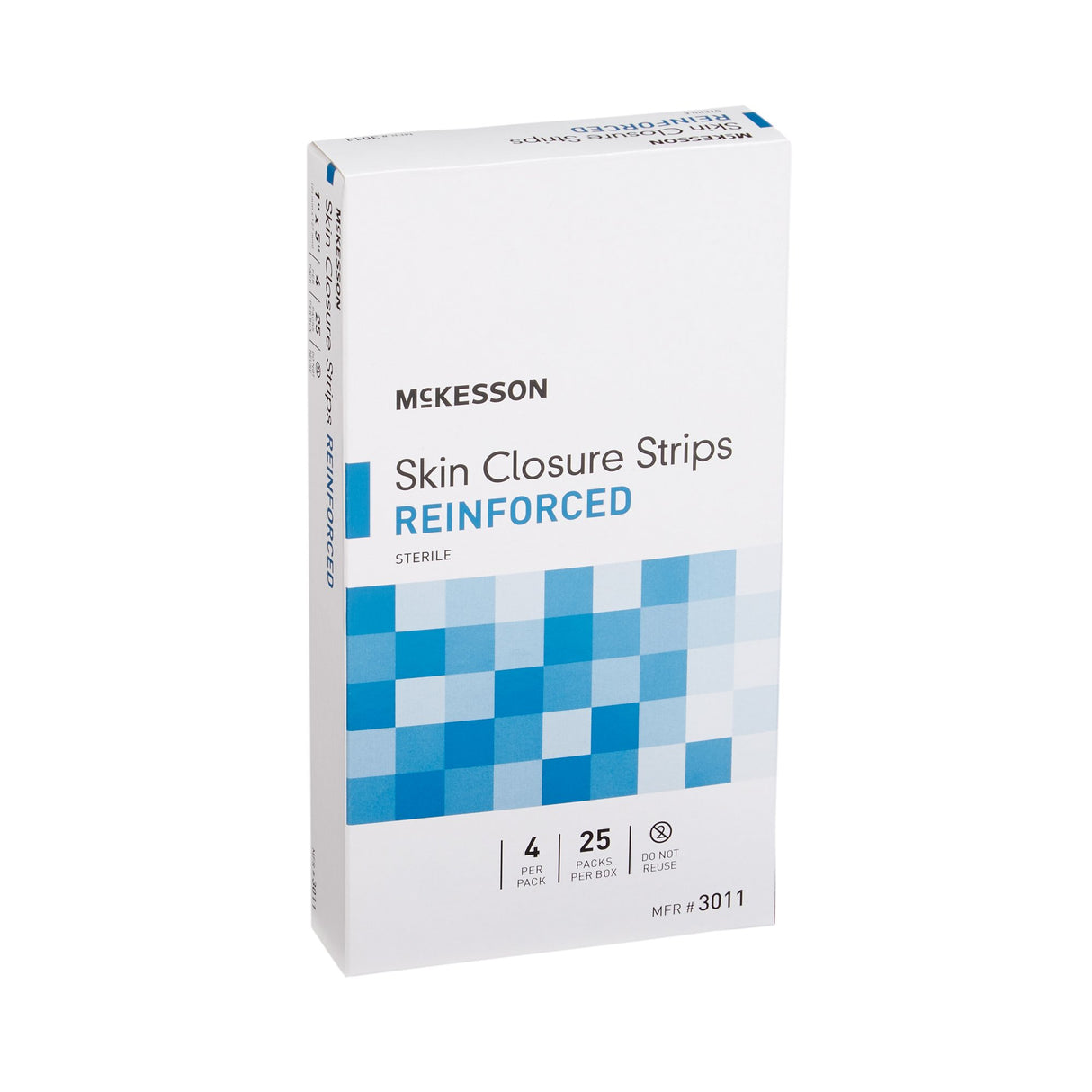 Skin Closure Strip McKesson 1 X 5 Inch Nonwoven Material Reinforced Strip White - BeHope
