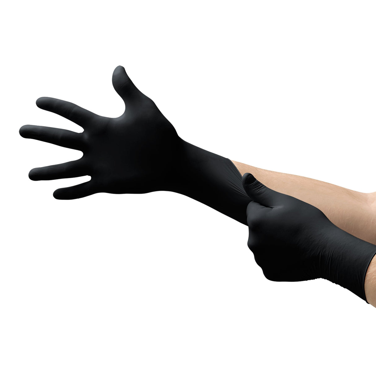Exam Glove MICROFLEX® MidKnight™ Small NonSterile Nitrile Standard Cuff Length Fully Textured Black Fentanyl Tested - BeHope