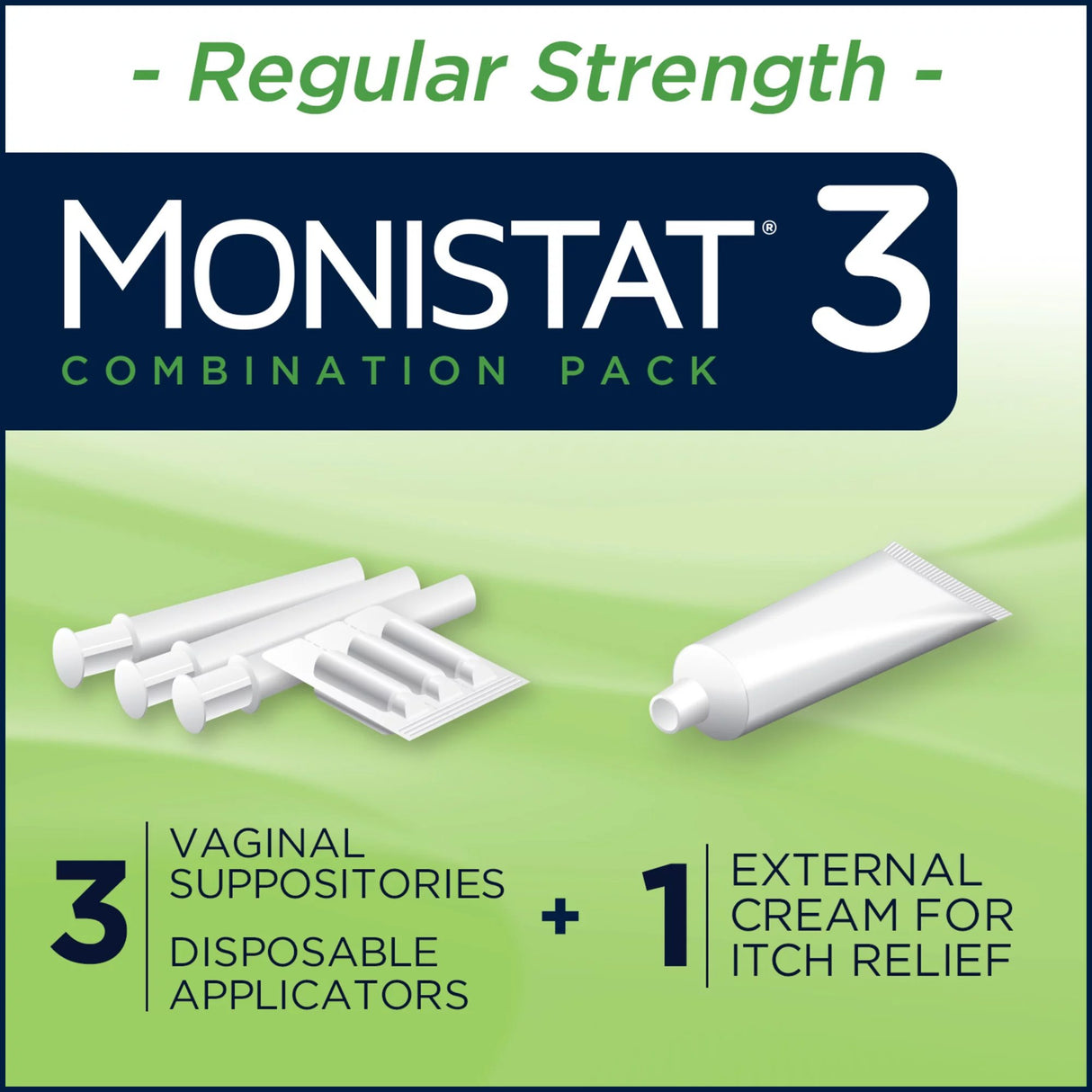 Vaginal Antifungal MONISTAT® 3-Day Treatment Combination Pack Ovule® 200 mg / 2% Strength Ovule® insert 3 Per Box Applicator - BeHope