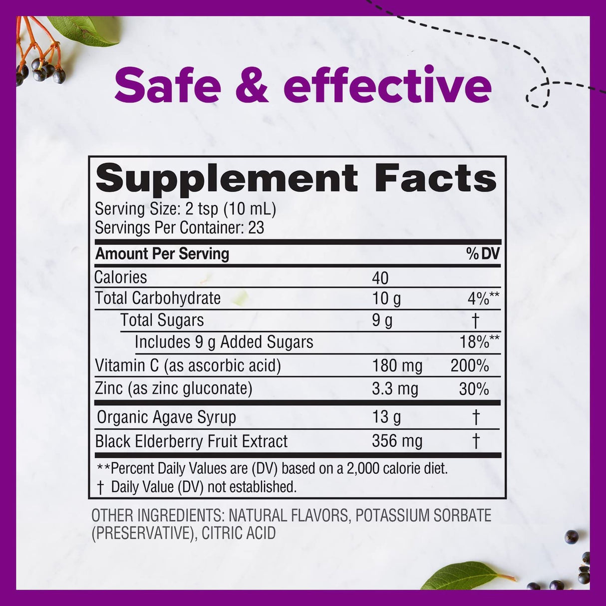 Cold and Cough Relief Zarbee's® Daily Immune Support 356 mg Strength Syrup 8 oz. - BeHope