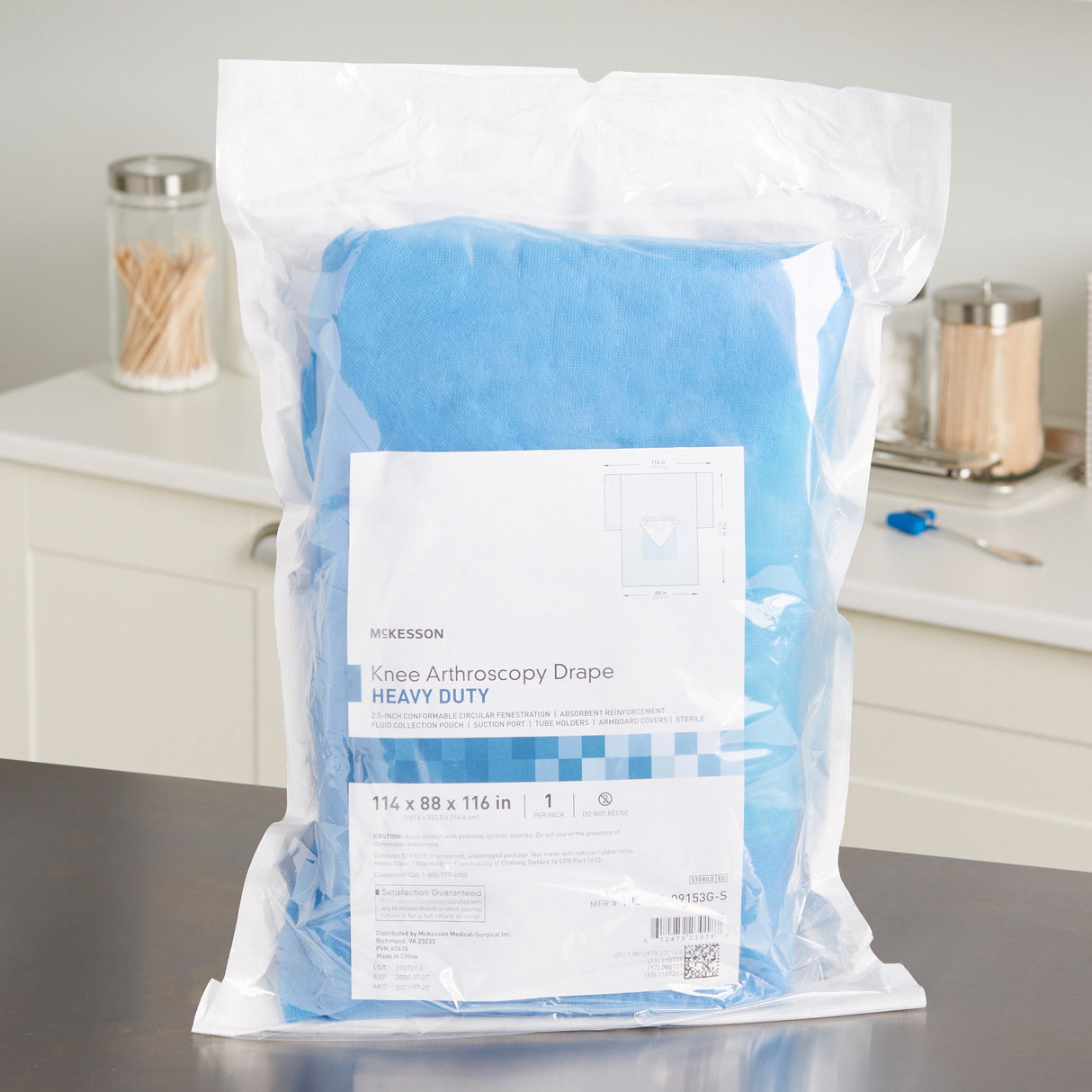 Orthopedic Drape McKesson Heavy-Duty Knee Arthroscopy Drape 114 W X 88 W X 116 L Inch Sterile - BeHope