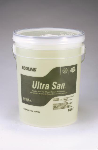 Dish Detergent ET Ultra San® Sanitizer 5 gal. Pail Liquid Chlorine Scent - BeHope