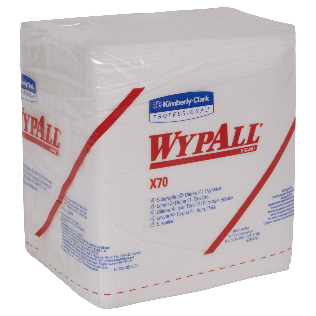 Multipurpose Task Wipe WypAll® PowerClean™ X70 Medium Duty 76 Count Poly Pack 12 X 12-1/2 Inch NonSterile Disposable - BeHope