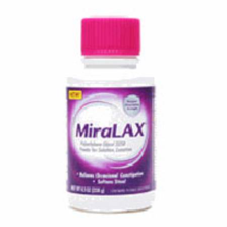 Laxative MiraLAX® Powder 8.3 oz. 17 Gram Strength Polyethylene Glycol 3350 - BeHope
