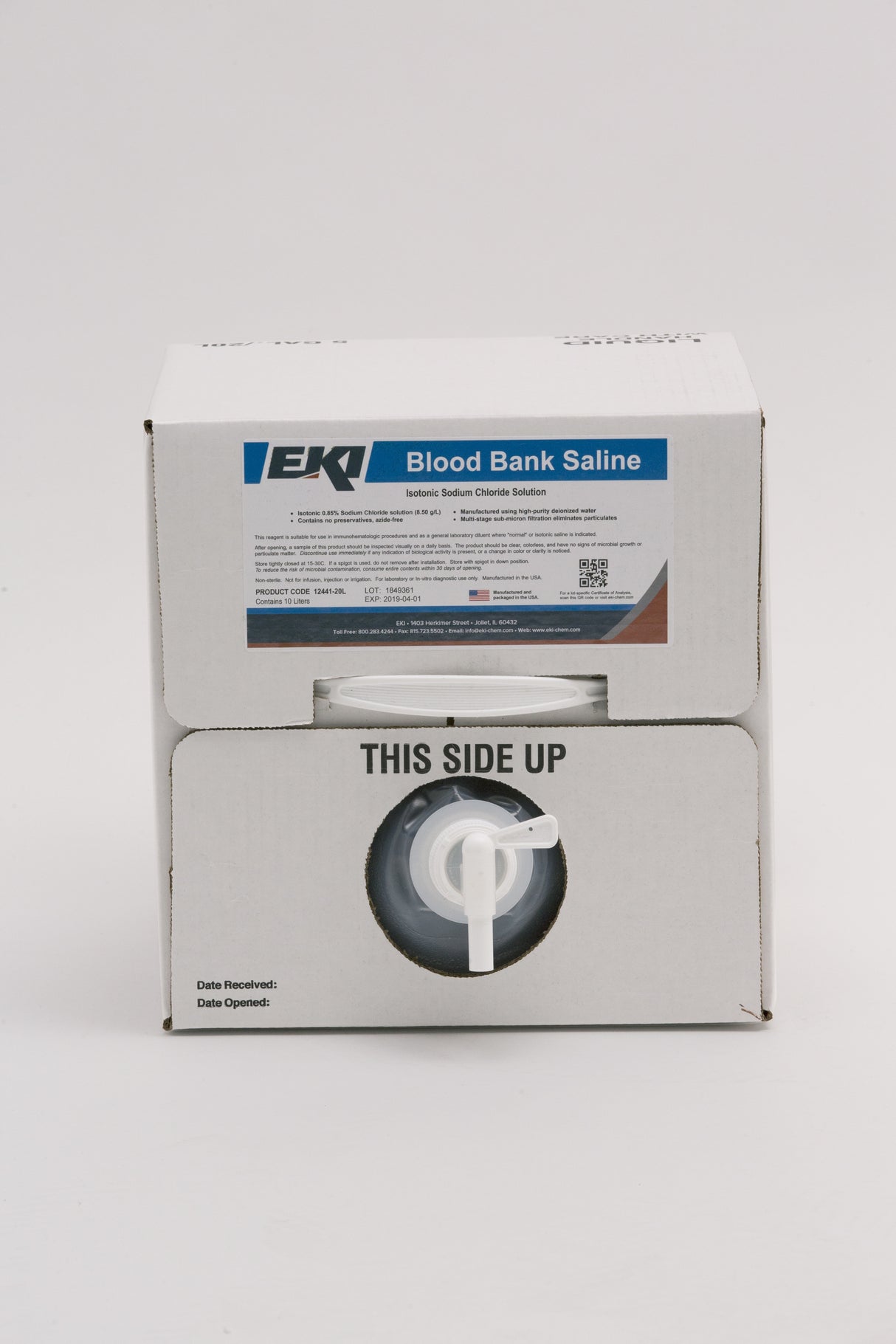 Immunohematology Reagent Saline Blood Bank 0.85% 20 Liter - BeHope