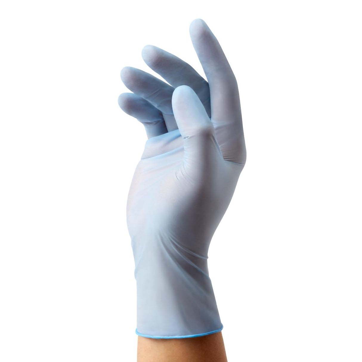 Exam Glove MediGuard® ES Small NonSterile Nitrile Standard Cuff Length Textured Fingertips Blue Not Rated - BeHope
