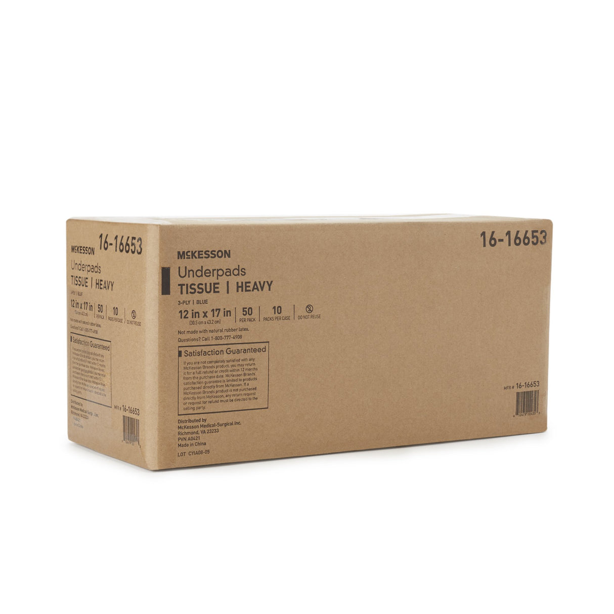 Procedure Underpad McKesson 12 W X 17 L Inch Blue NonSterile - BeHope