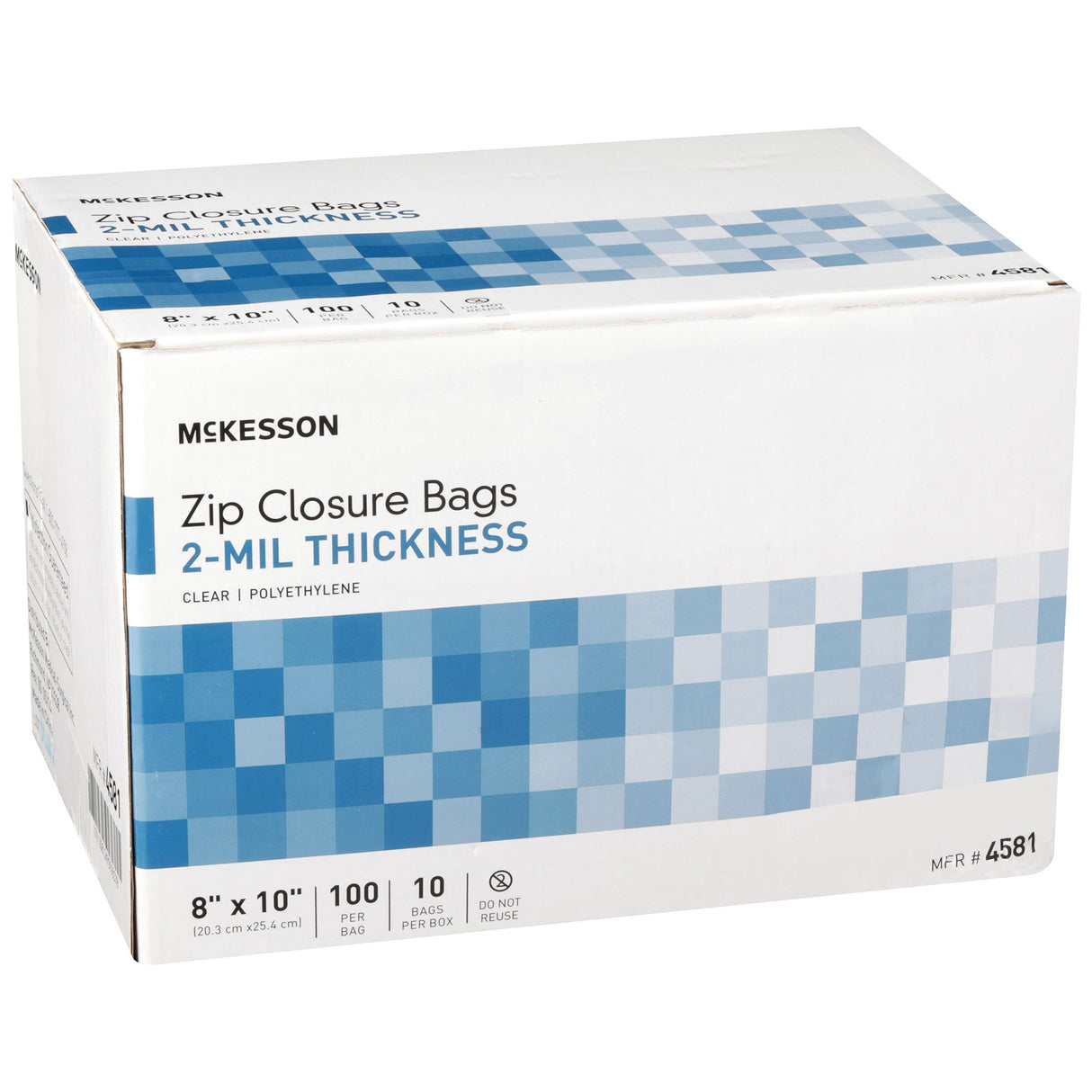 Reclosable Bag McKesson 8 X 10 Inch Polyethylene Clear Zipper Closure - BeHope