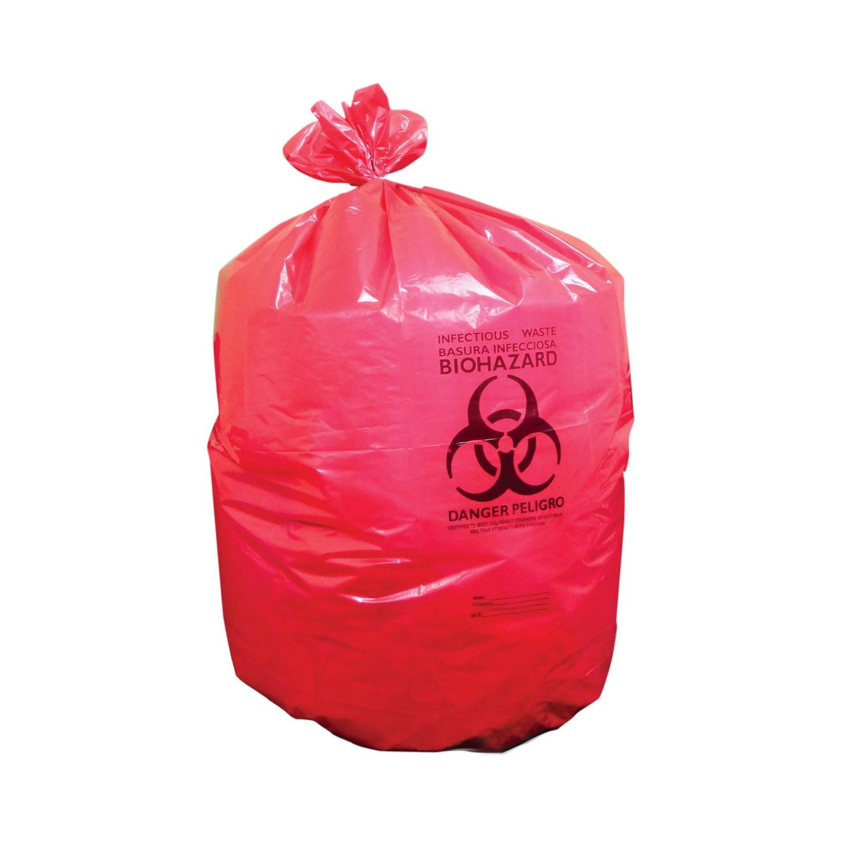 Biohazard Waste Bag Heritage Biohazard Symbol / Infectious Waste 40 to 45 gal. Red 40 X 46 Inch - BeHope