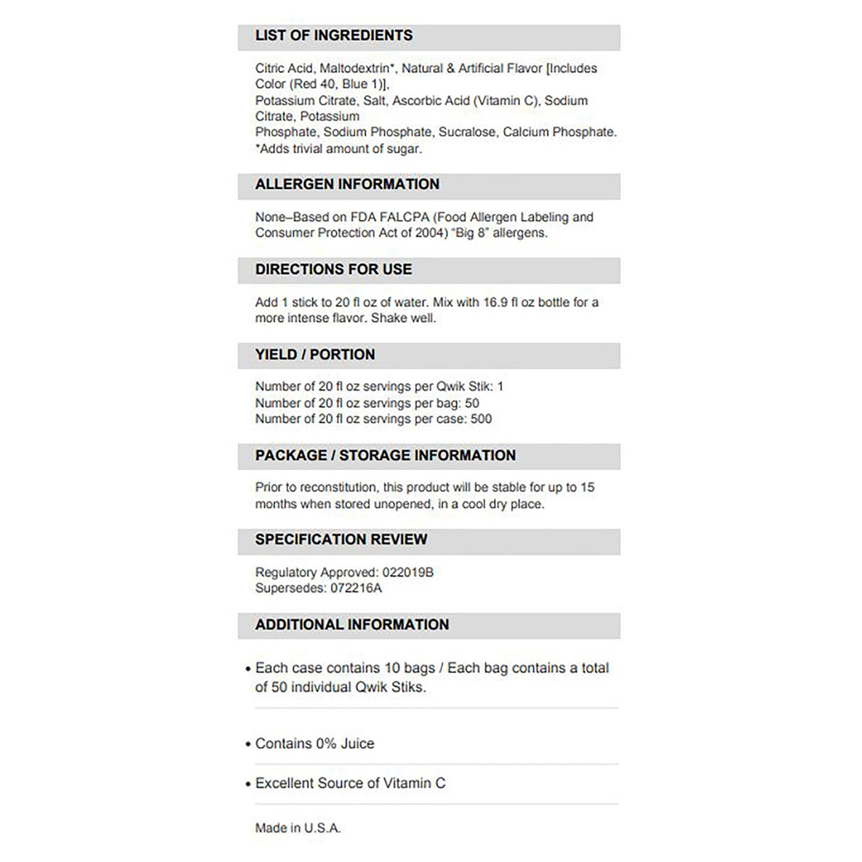 Oral Electrolyte Solution Sqwincher® Quik Stik® Zero Grape Flavor 0.11 oz. Electrolyte - BeHope