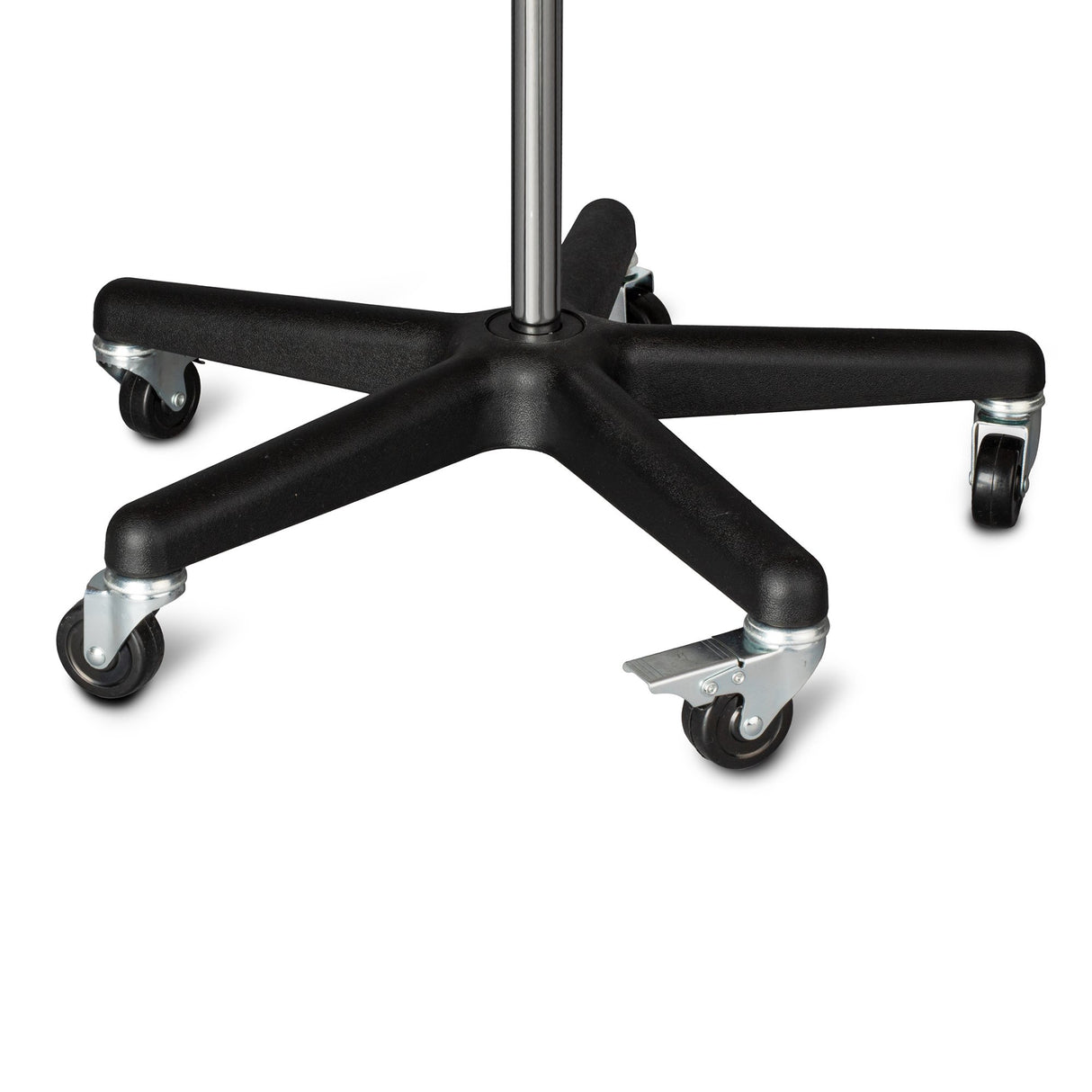 Mobile Instrument Stand Tech-Med Hand Operated Single Post 5-Leg Base Small Tray - BeHope