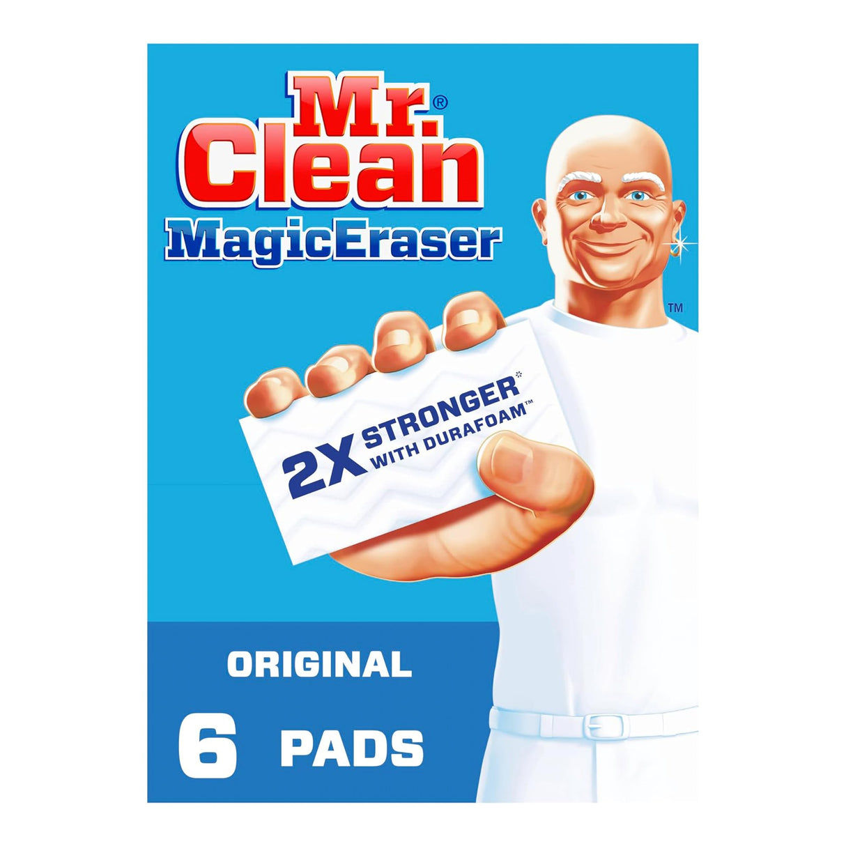 Cleaning Pad Mr. Clean® Magic Eraser Original 6 Count Box 1 X 2-3/10 X 4-3/5 Inch NonSterile Reusable - BeHope