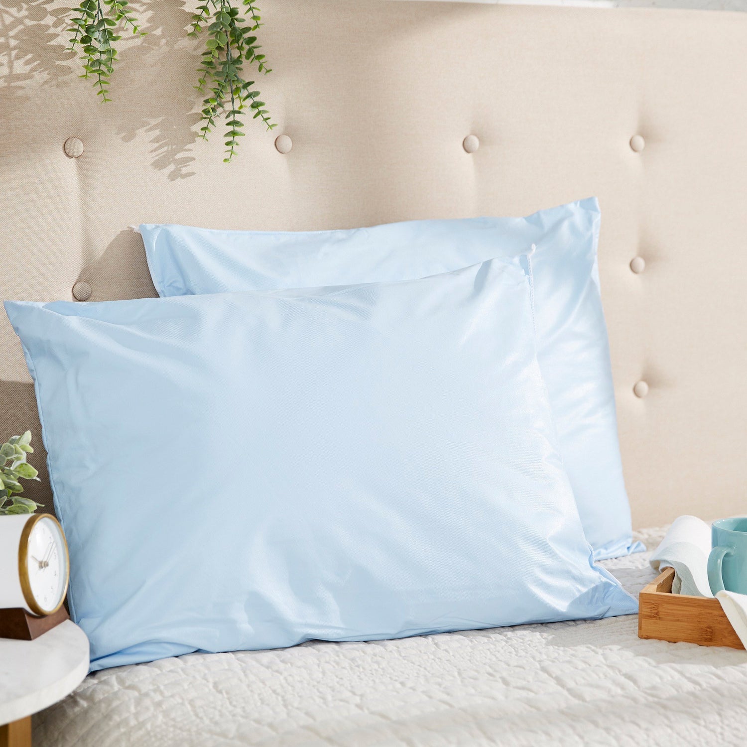 Bed Pillow McKesson 20 X 26 Inch Blue Reusable - BeHope