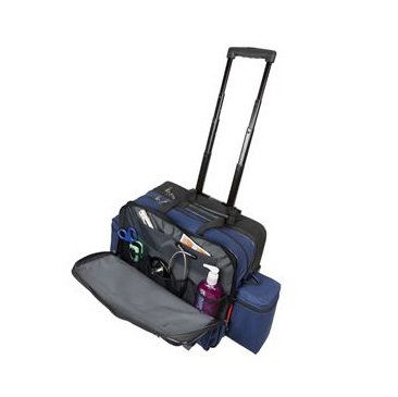 Rolling Medical Bag Navy Blue 600D Waterproof Polyester 9 X 13 X 16 Inch - BeHope