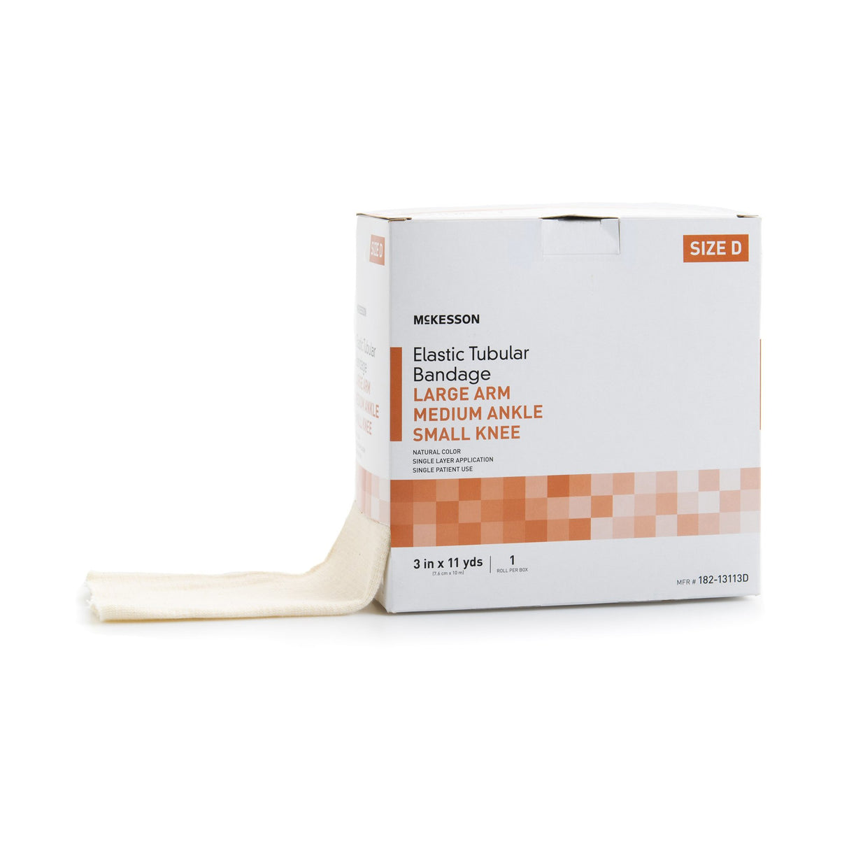 Elastic Tubular Support Bandage McKesson Spandagrip™ 3 Inch X 11 Yard Large Arm / Medium Ankle / Small Knee Pull On Natural NonSterile Size D Standard Compression - BeHope