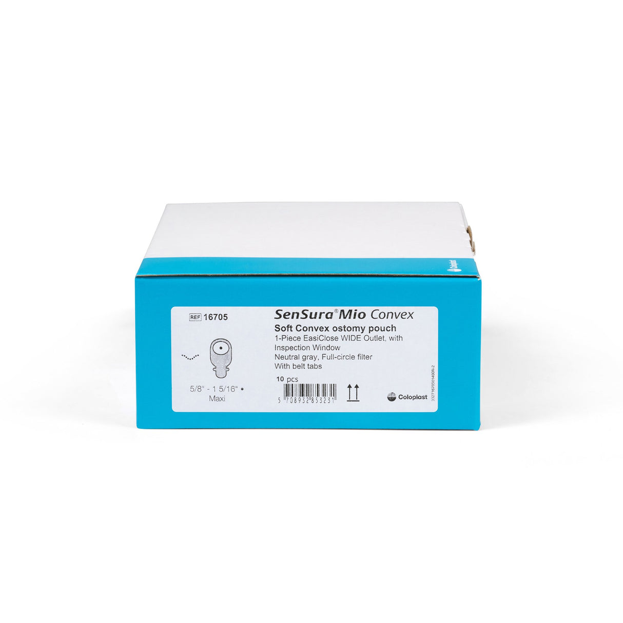 Ostomy Pouch SenSura Mio Convex One-Piece System 11 Inch Length, Maxi Soft Convex, Trim to Fit 5/8 to 1-5/16 Inch Stoma Drainable - BeHope