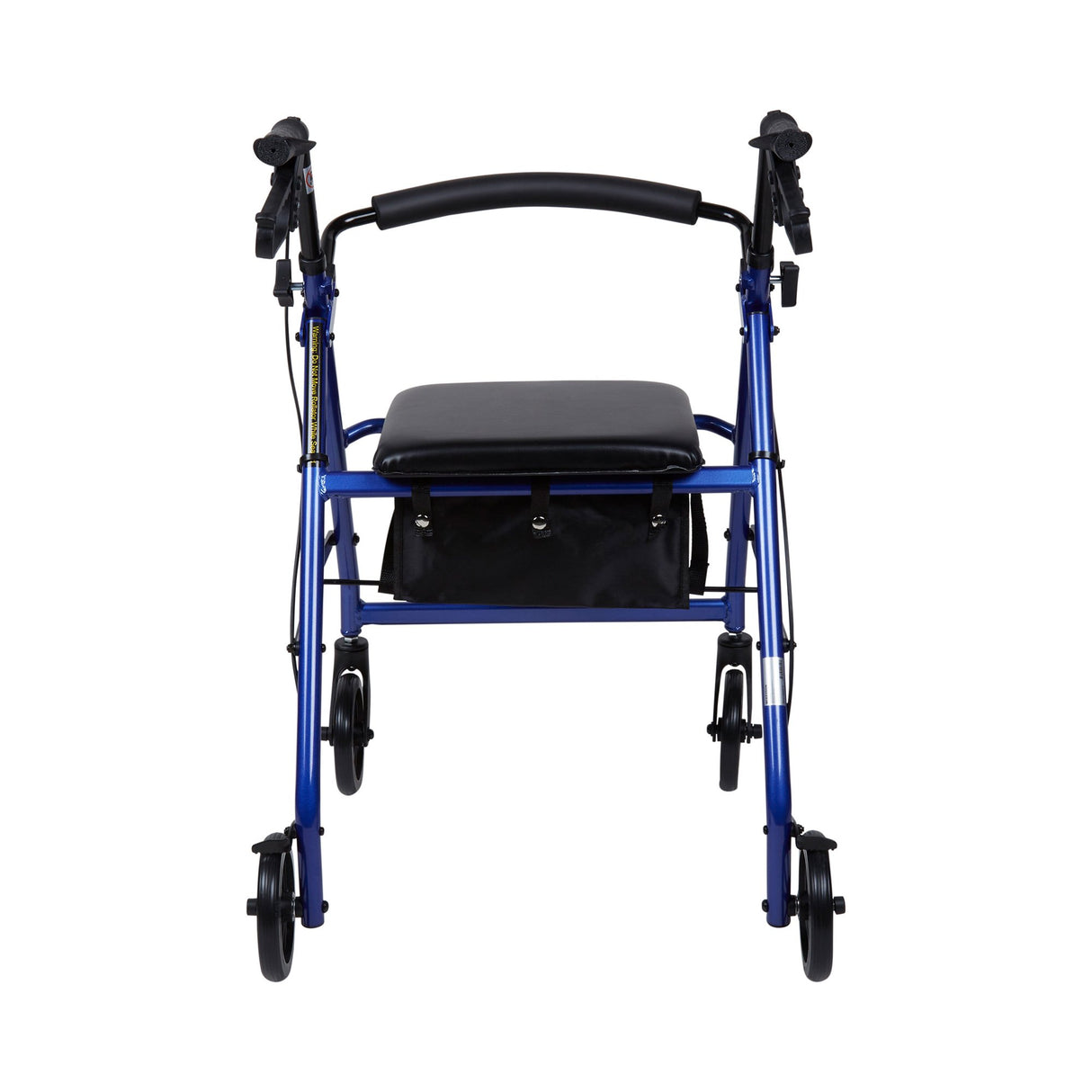 4 Wheel Rollator McKesson Blue Adjustable Height / Folding Aluminum Frame - BeHope