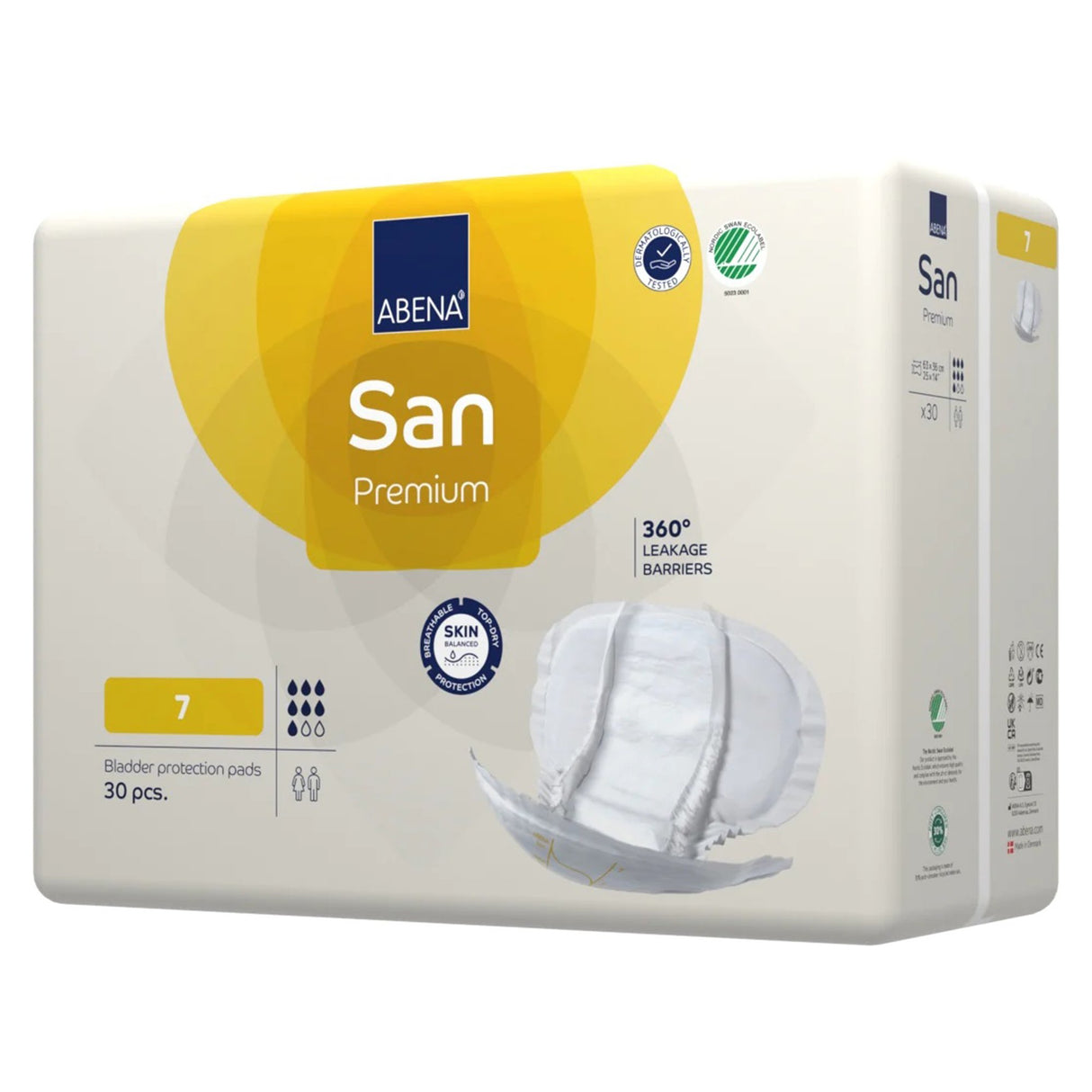Incontinence Liner Abena® San Premium 14.1 X 24.8 Inch Heavy Absorbency Fluff / Polymer Core Size 7 - BeHope