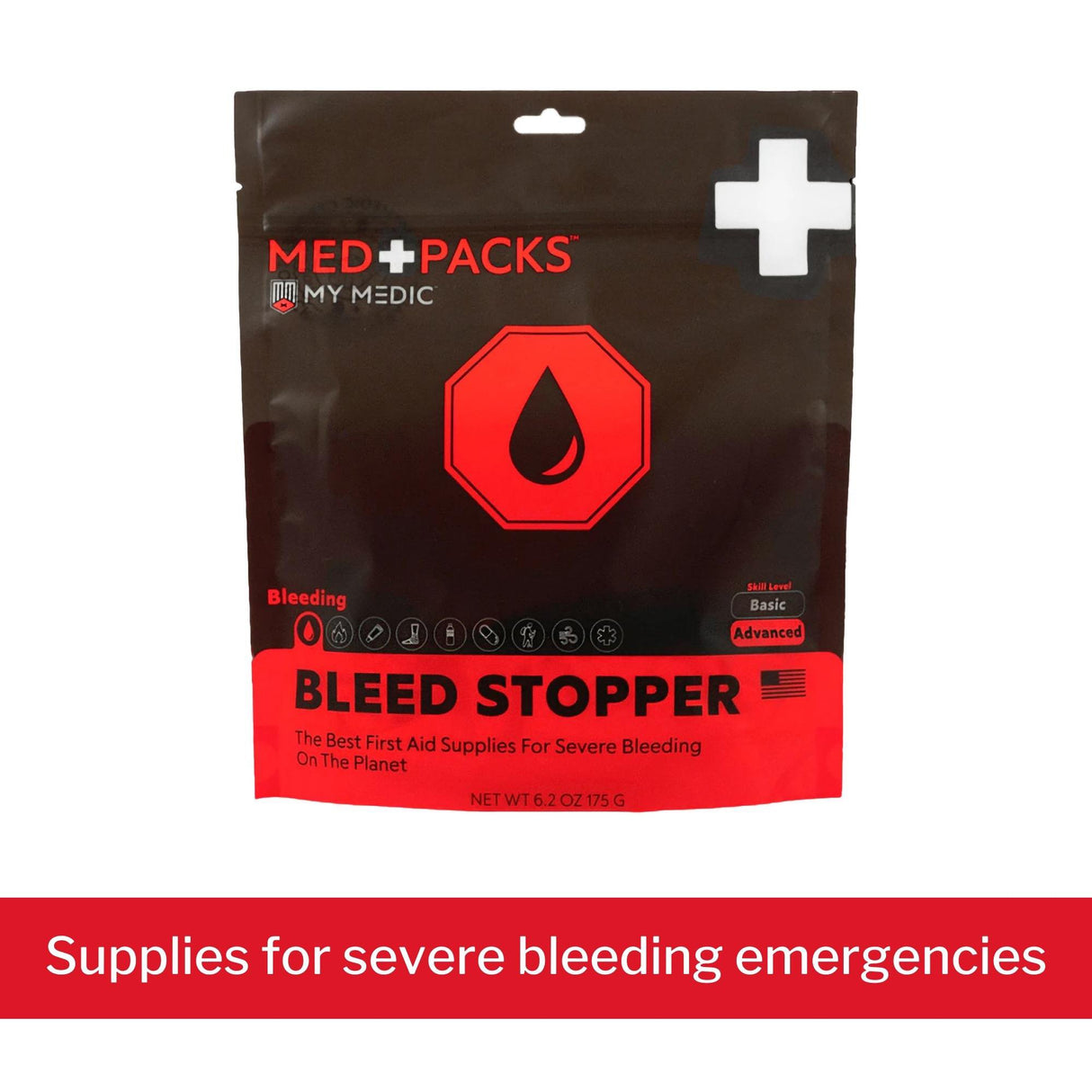 First Aid Kit My Medic™ MED PACKS Bleed Stopper Plastic Pouch - BeHope