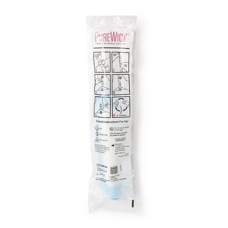 Female External Catheter for Vacuum Suction PureWick™ Latex One Size Fits Most - BeHope