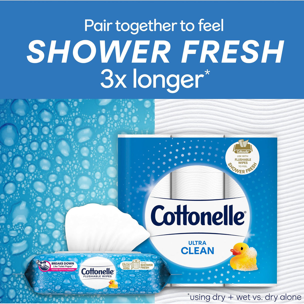 Flushable Personal Wipe Cottonelle® FreshCare® Soft Pack Scented 42 Count - BeHope