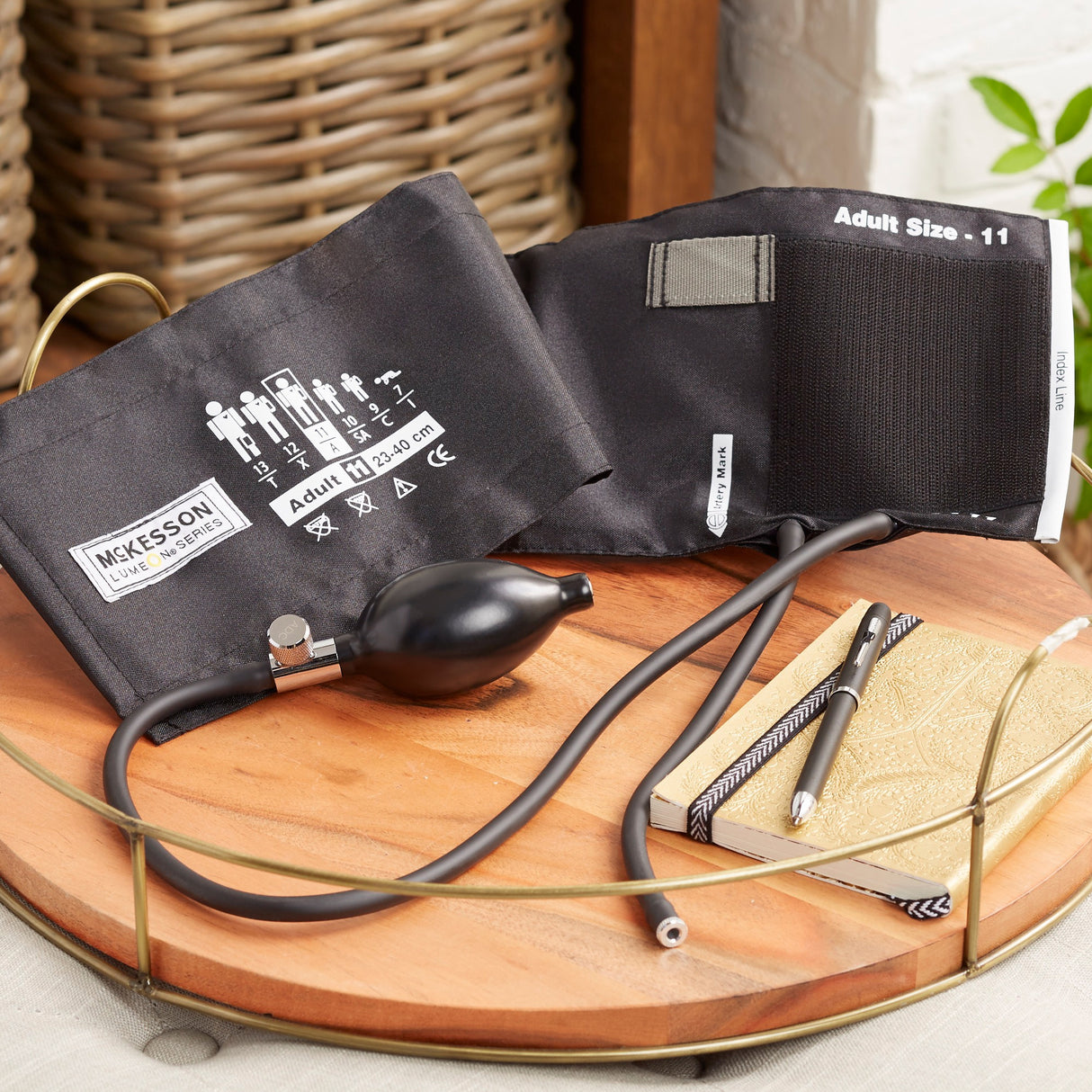 Reusable Blood Pressure Cuff and Bulb McKesson LUMEON™ 23 to 40 cm Arm Nylon Cuff Adult Cuff - BeHope