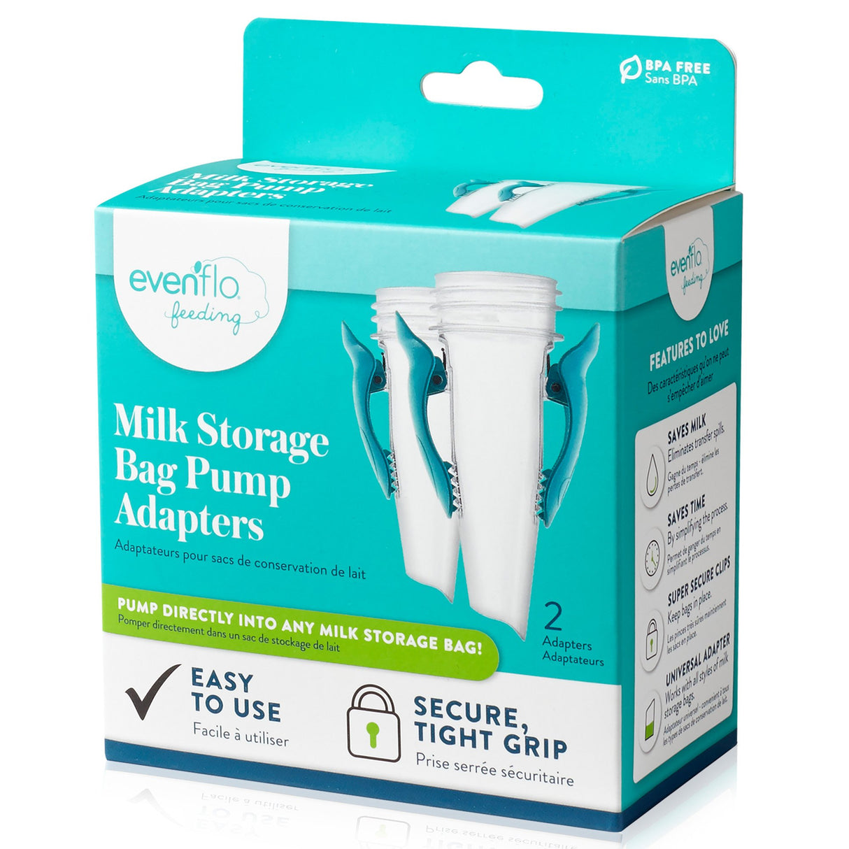 Breast Milk Storage Bag Adapter Evenflo Advanced For Evenflo Advanced Breast Pumps and Most Other Standard Neck Breast Pump Brands - BeHope