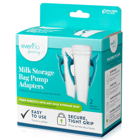 Breast Milk Storage Bag Adapter Evenflo Advanced For Evenflo Advanced Breast Pumps and Most Other Standard Neck Breast Pump Brands - BeHope