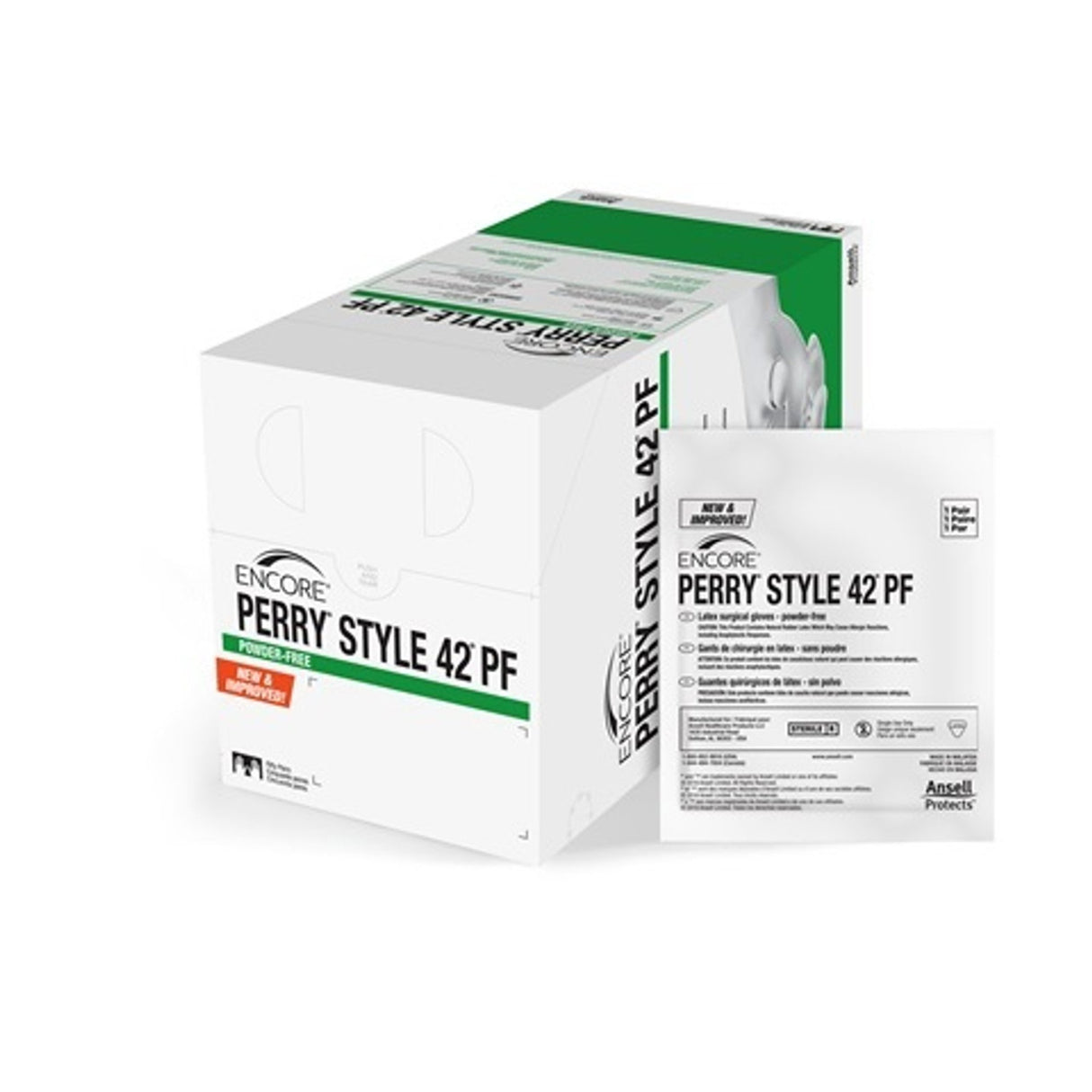 Surgical Glove ENCORE® Perry® Style 42® PF Size 6.5 Sterile Latex Standard Cuff Length Micro-Textured Natural Chemo Tested - BeHope