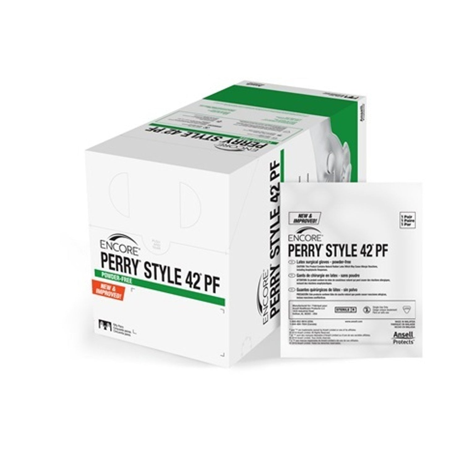 Surgical Glove ENCORE® Perry® Style 42® PF Size 6.5 Sterile Latex Standard Cuff Length Micro-Textured Natural Chemo Tested - BeHope