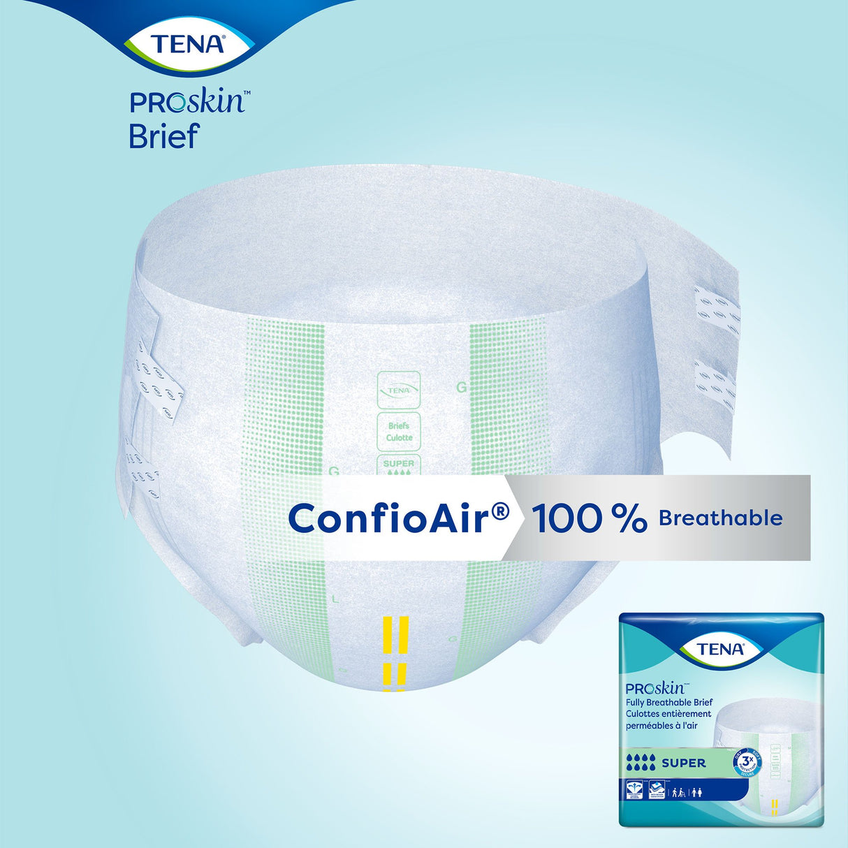 Unisex Adult Incontinence Brief TENA ProSkin™ Super Medium Disposable Heavy Absorbency - BeHope