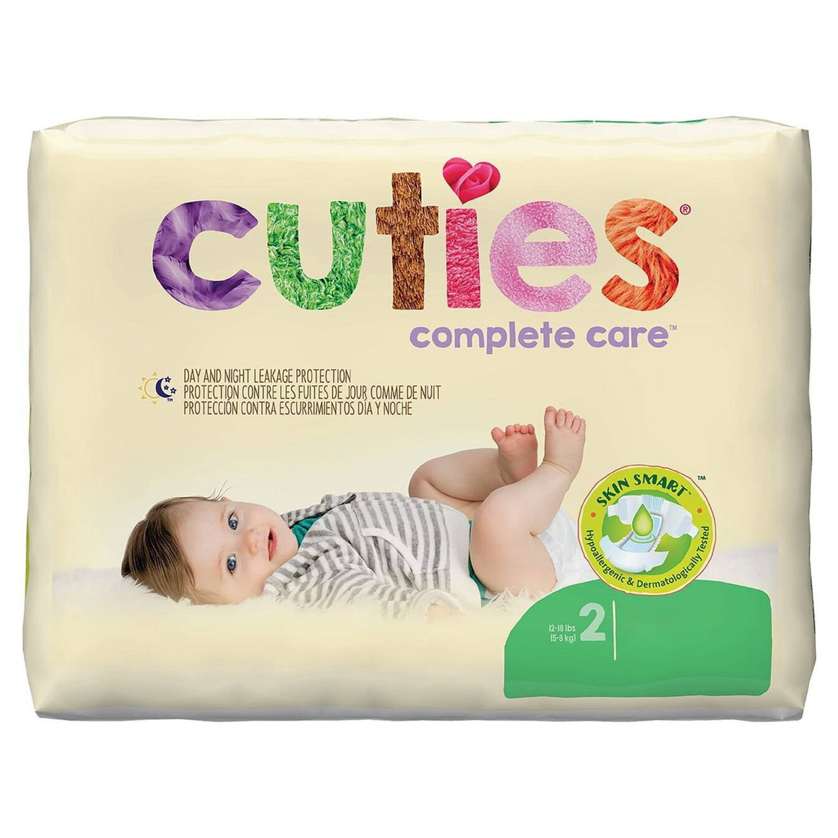 Unisex Baby Diaper Cuties® Complete Care Size 2 Disposable Heavy Absorbency - BeHope