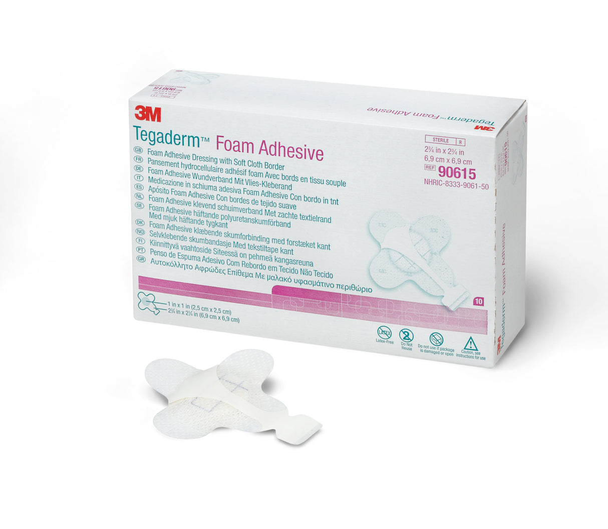 Foam Dressing 3M™ Tegaderm™ High Performance 2-3/4 X 2-3/4 Inch With Border Film Backing Acrylic Adhesive Square Sterile - BeHope
