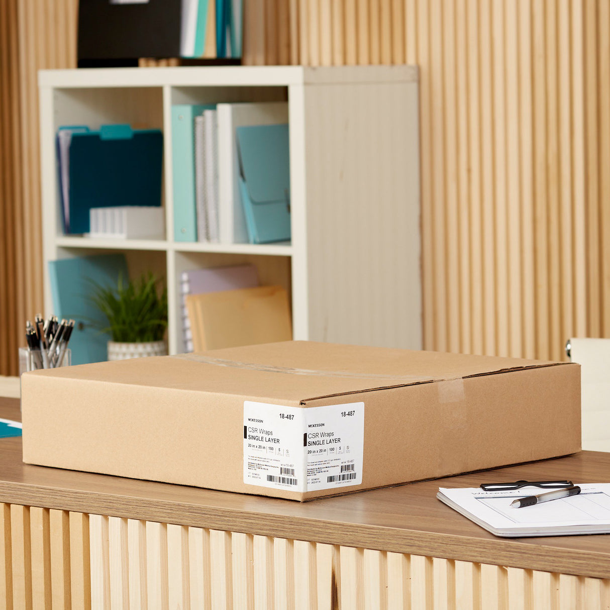 McKesson Sterilization Wrap Blue 20 X 20 Inch Single Layer Cellulose Steam / EO Gas - BeHope