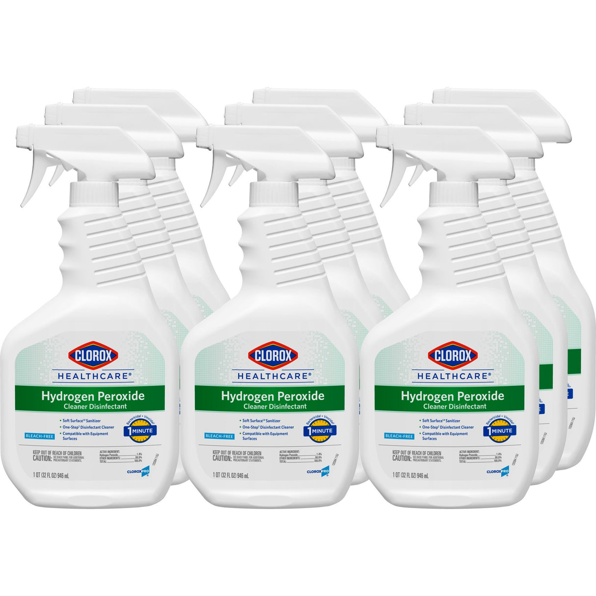 Surface Disinfectant Cleaner Clorox Healthcare® Peroxide Based Trigger Spray Liquid 32 oz. Bottle Unscented NonSterile - BeHope