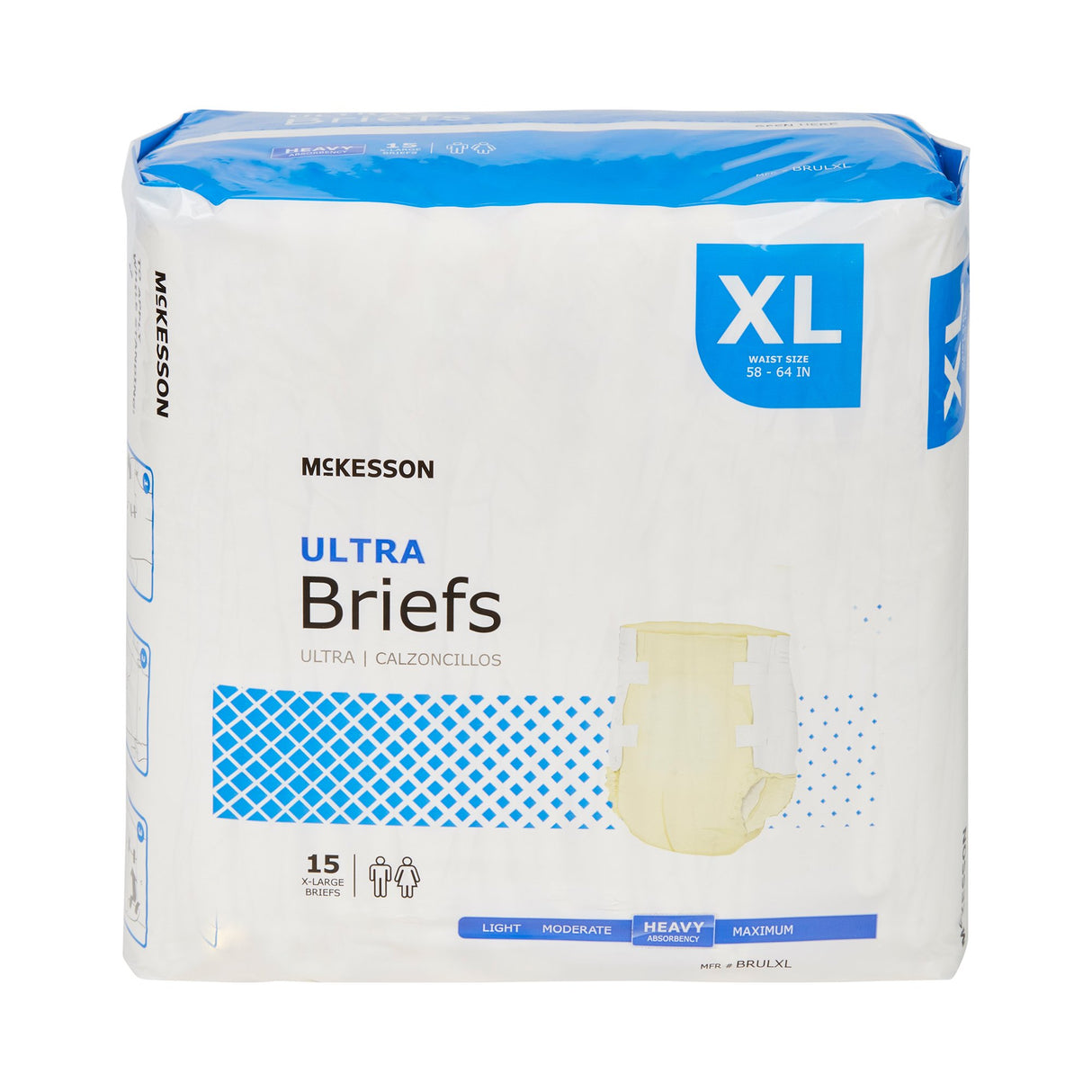 Incontinence Brief Mckesson Ultra Adult Unisex Disposable Heavy Absorbency - BeHope