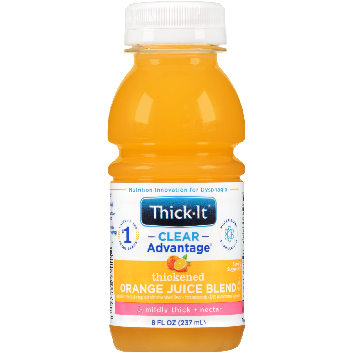 Thickened Beverage Thick-It® Clear Advantage® 8 oz. Bottle Orange Flavor Liquid IDDSI Level 2 Mildly Thick - BeHope